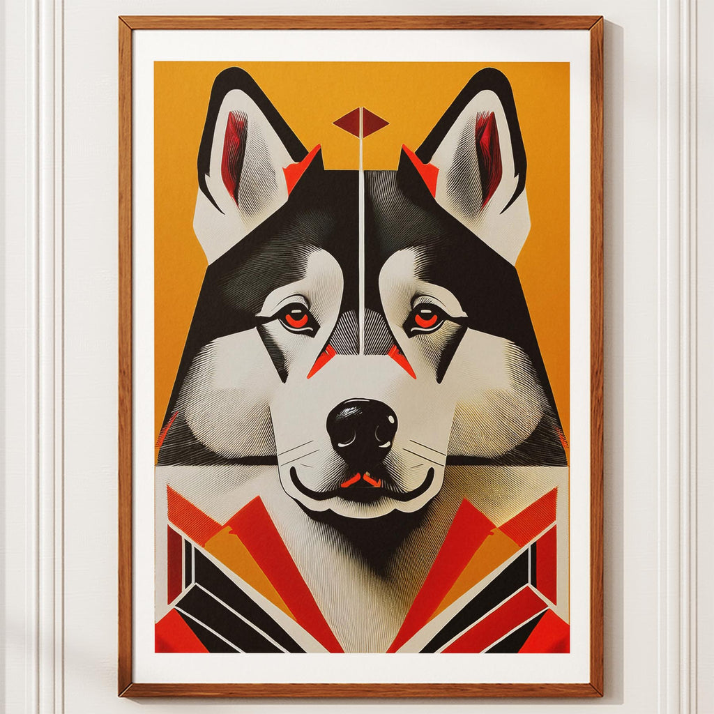 Alaskan Malamute Geometric Orange Series image 10