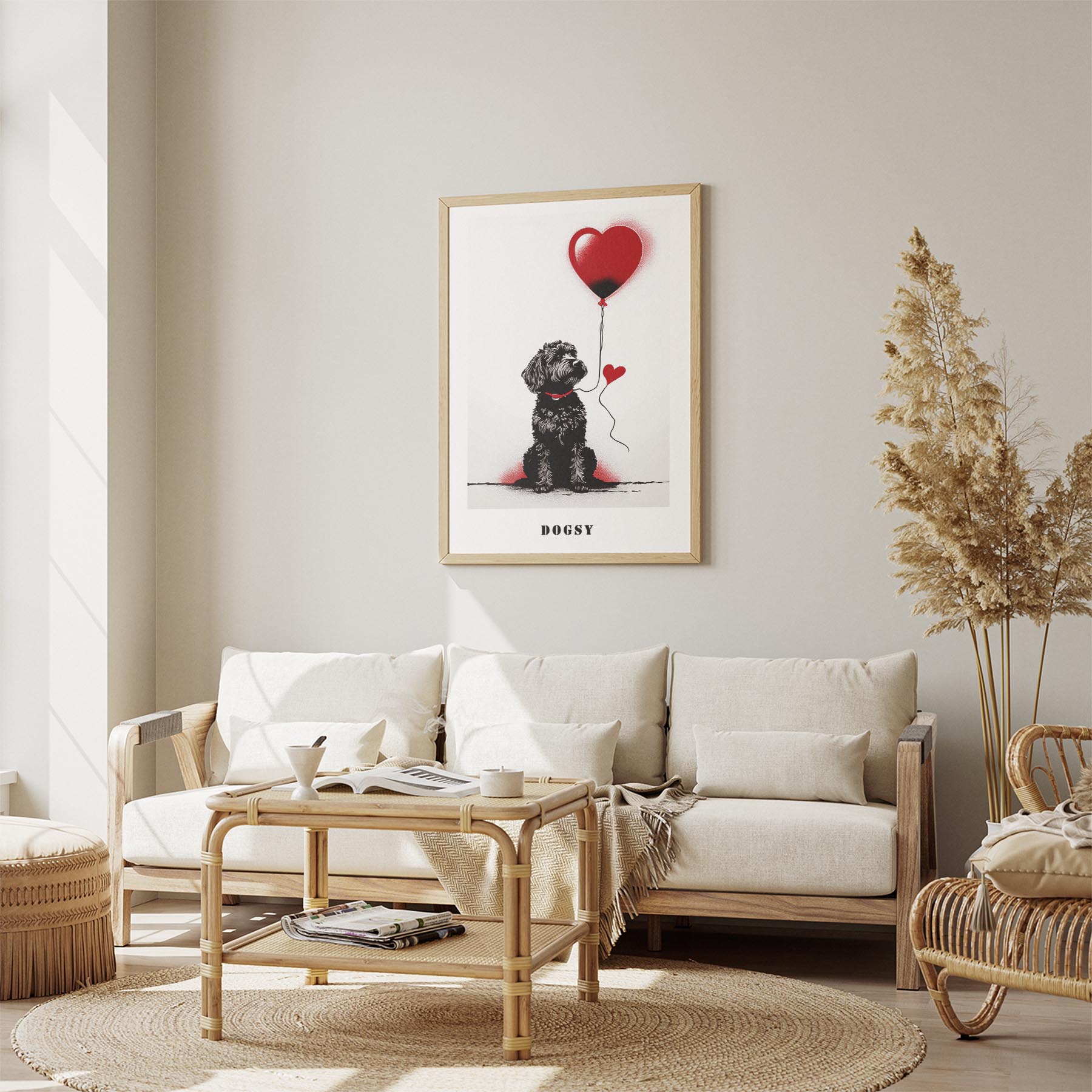 Groodle DOGSY Series inspired by the Art of Banksy with text Dogsy image 2