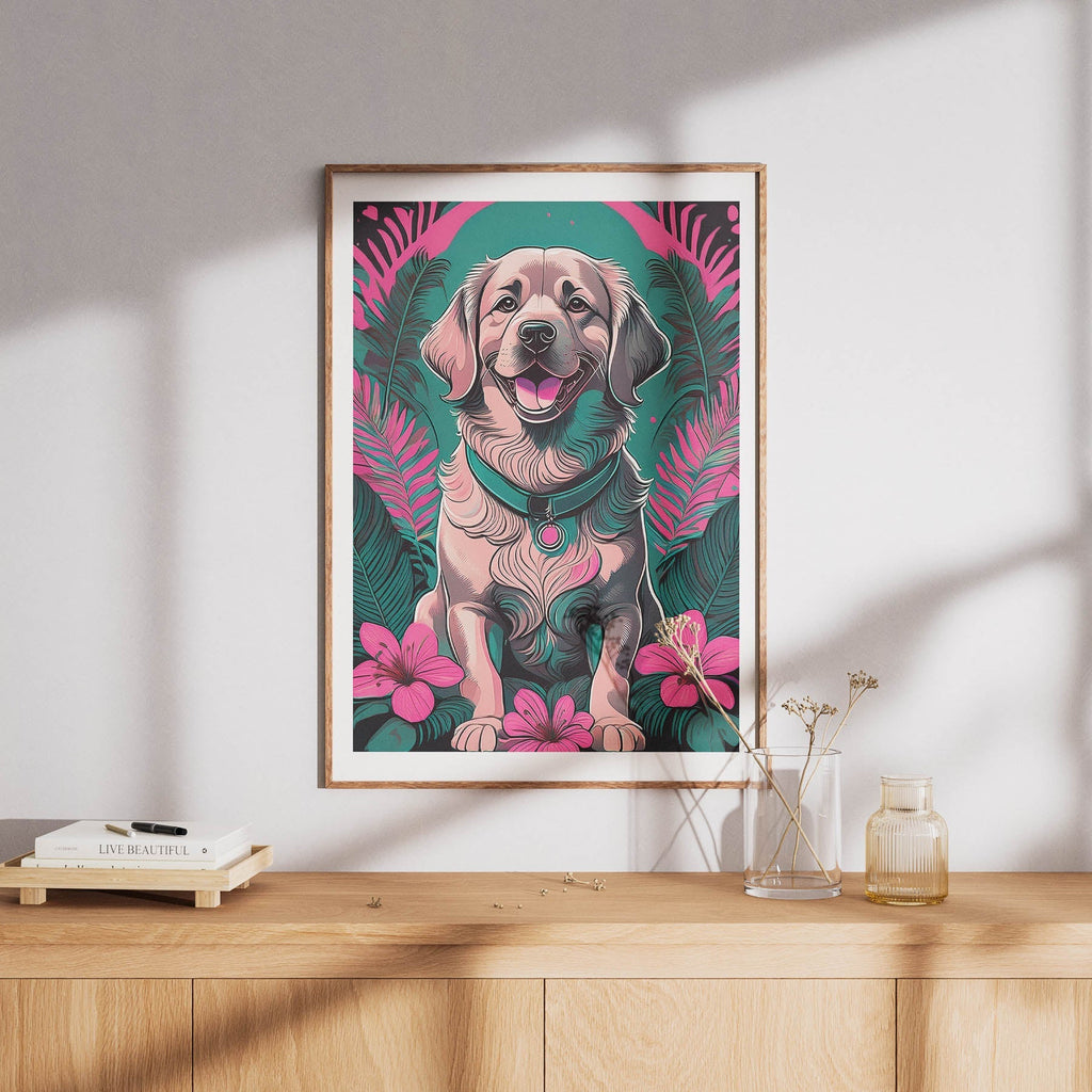 Golden Retriever Flowery Dog image 8
