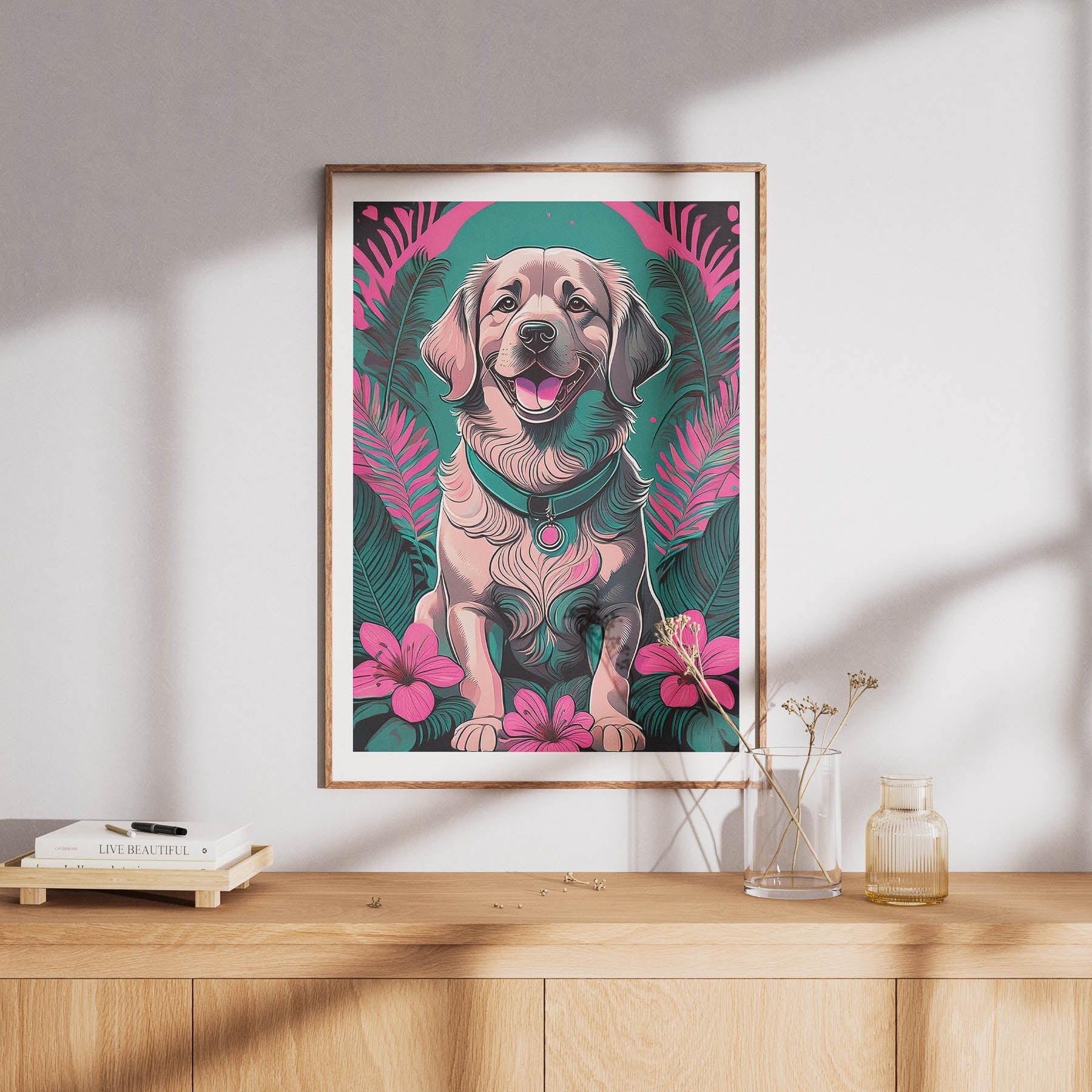 Golden Retriever Flowery Dog image 8
