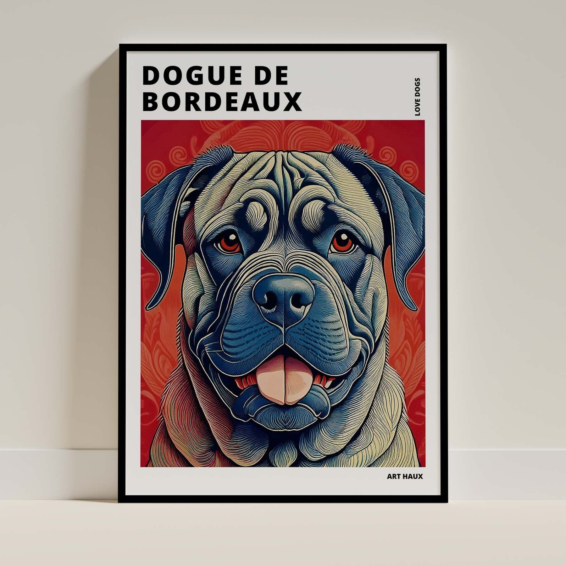 Dogue De Bordeaux Dog Art Print Unframed Vol 1 | 11 Unique Designs | Wall Art Gift for Dog Lovers | Dogsy & Co