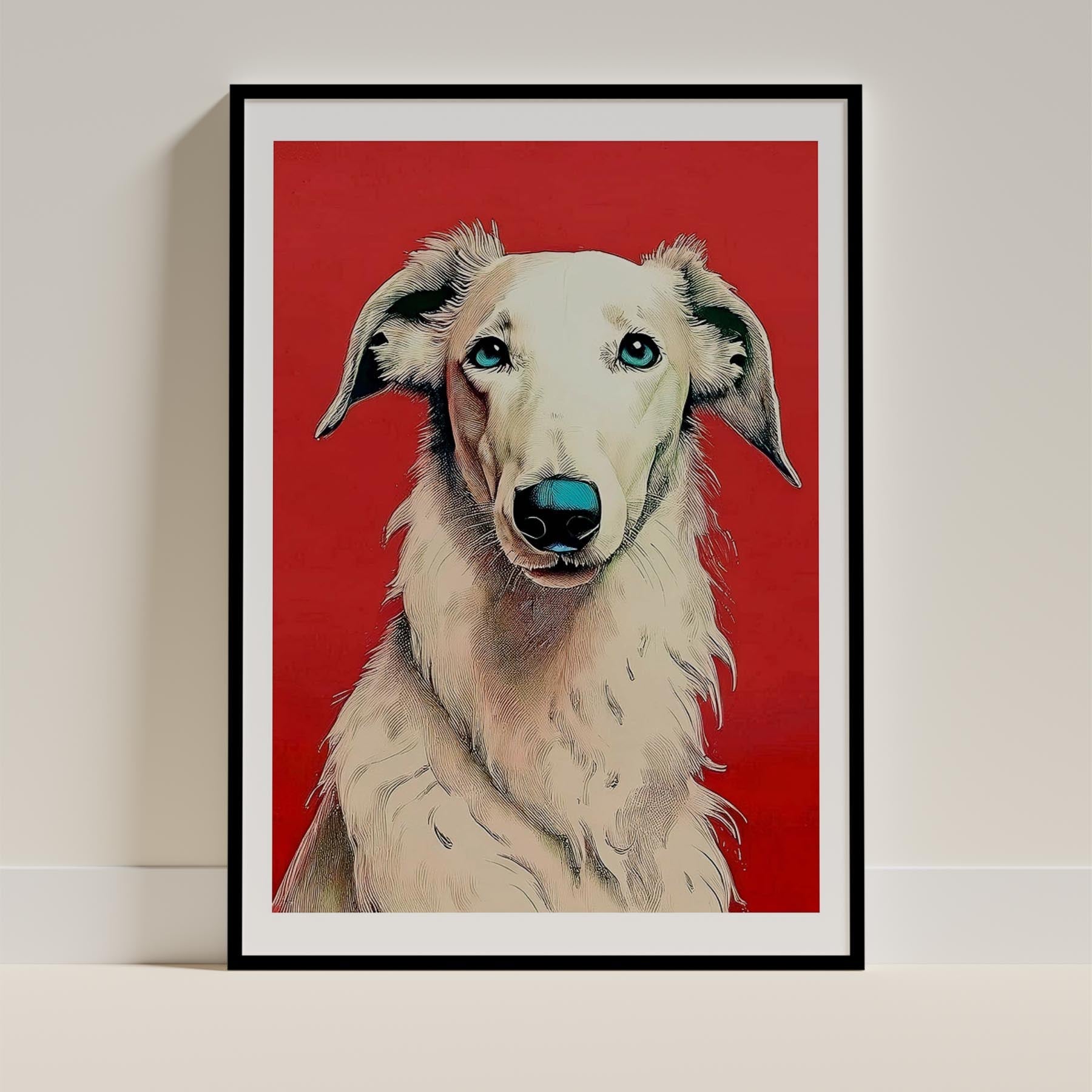 Borzoi Dog Art Print Unframed | 7 Unique Designs | Wall Art Gift for Dog Lovers | Dogsy & Co