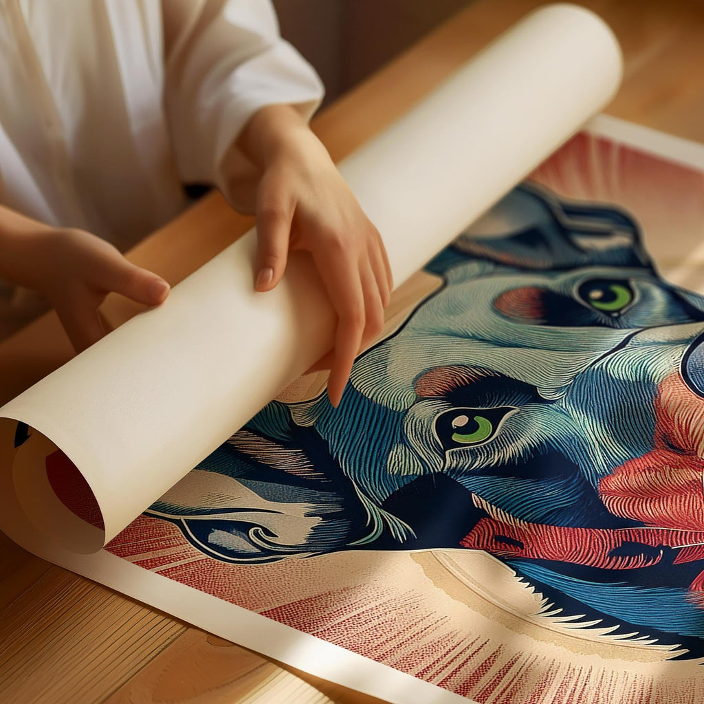 Doberman Hokusai Japanese Inspired Dog Series with Text image 1