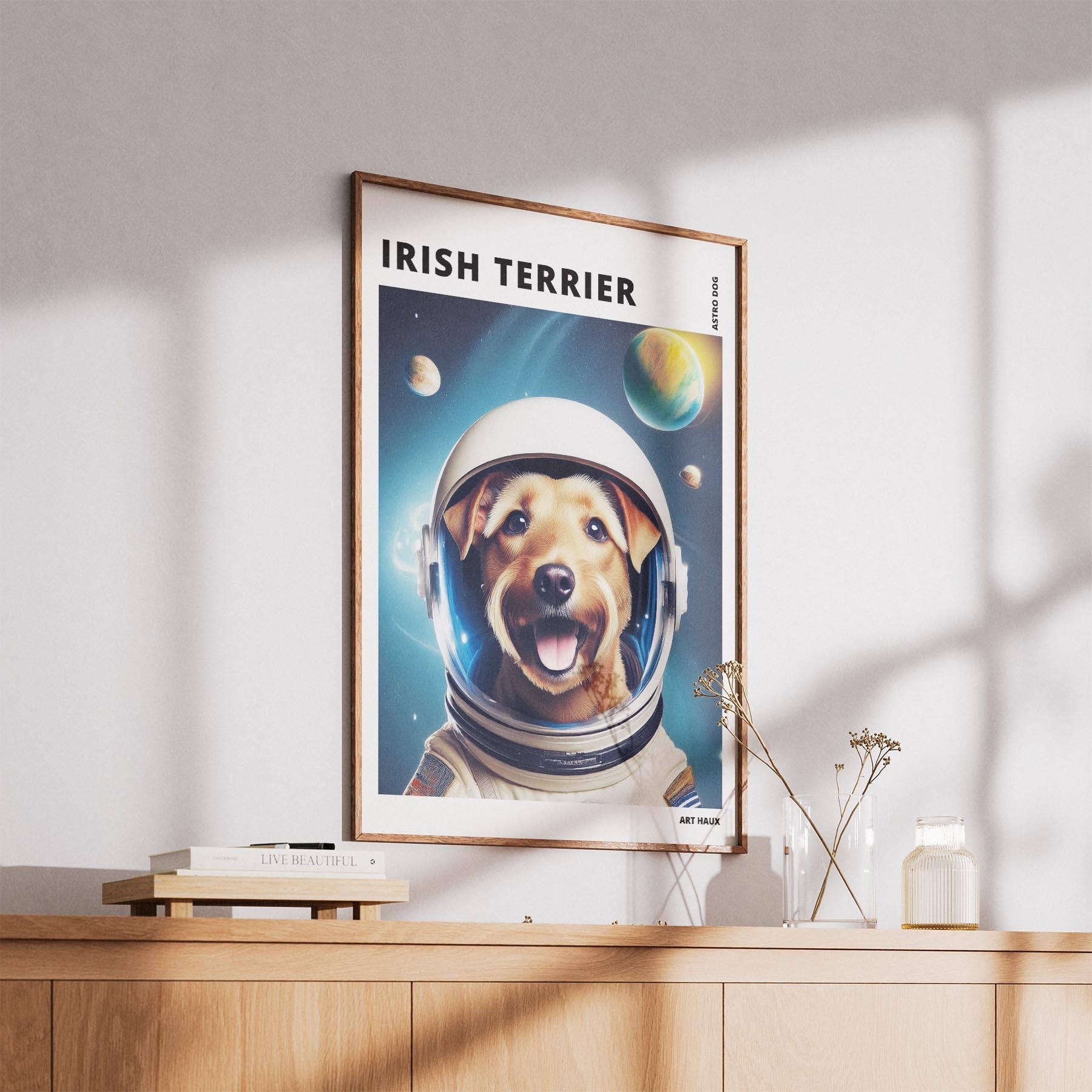 Irish Terrier Astronaut Dog Series with Text Astro Dog image 5