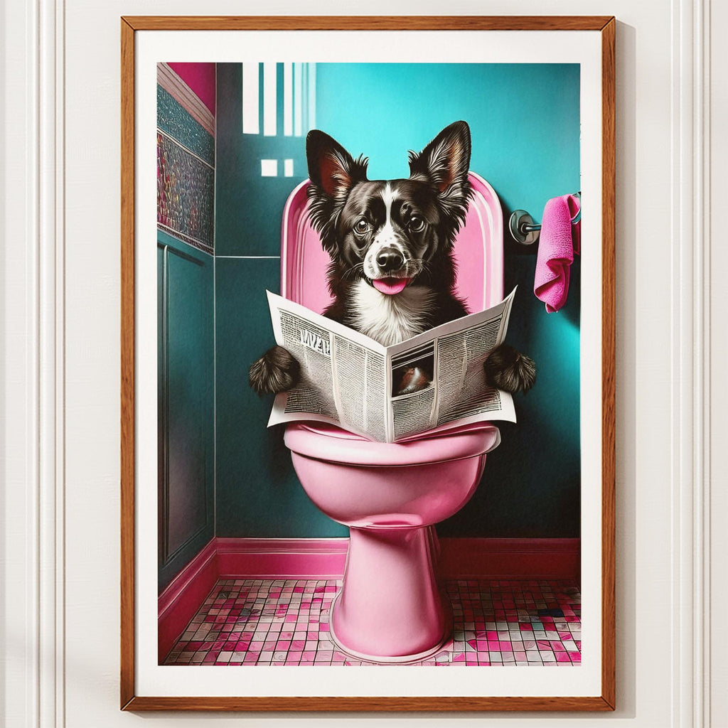 Chinese Crested Toilet Dogs PInk and Turquise image 10