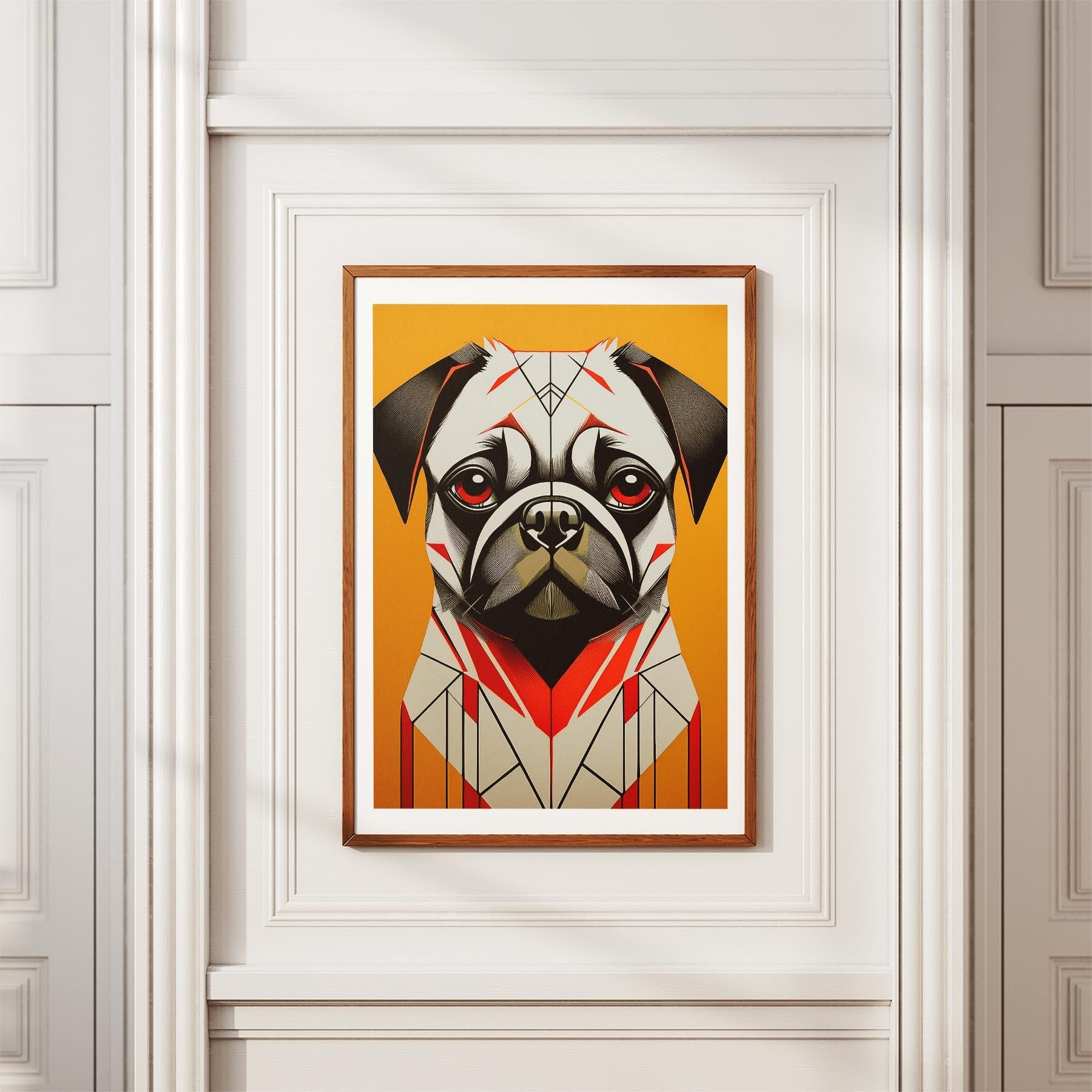 Pug Geometric Orange Series image 3