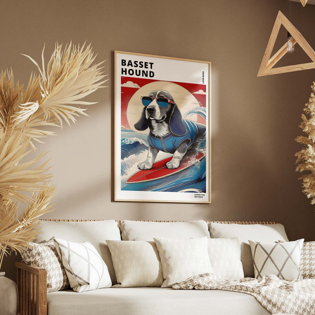 Basset Hound Hokosai Surfer Dogs 1 image 5