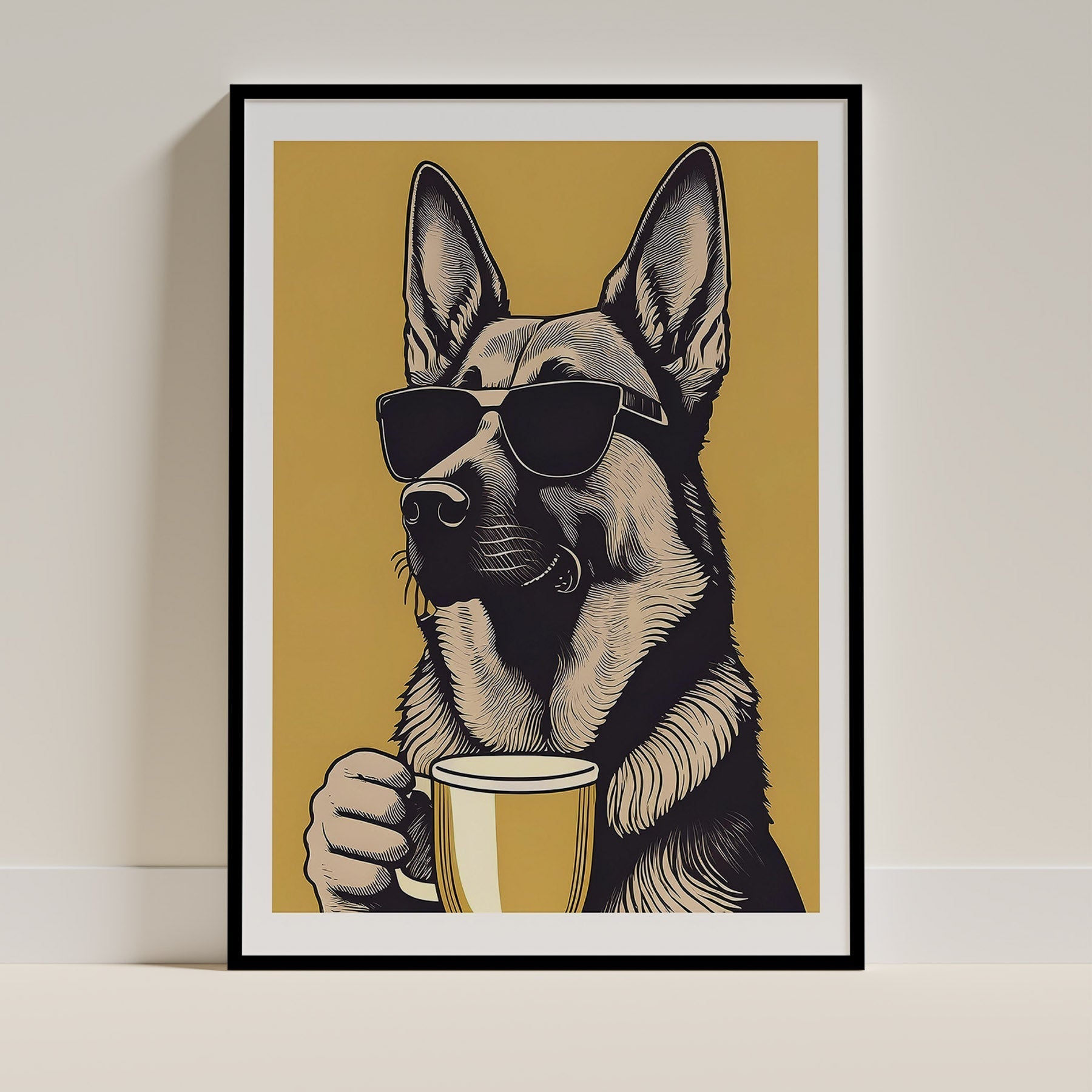 German Shepherd Dog Art Print Unframed Vol 2 | 7 Unique Designs | Wall Art Gift for Dog Lovers - Image 6 | Dogsy & Co