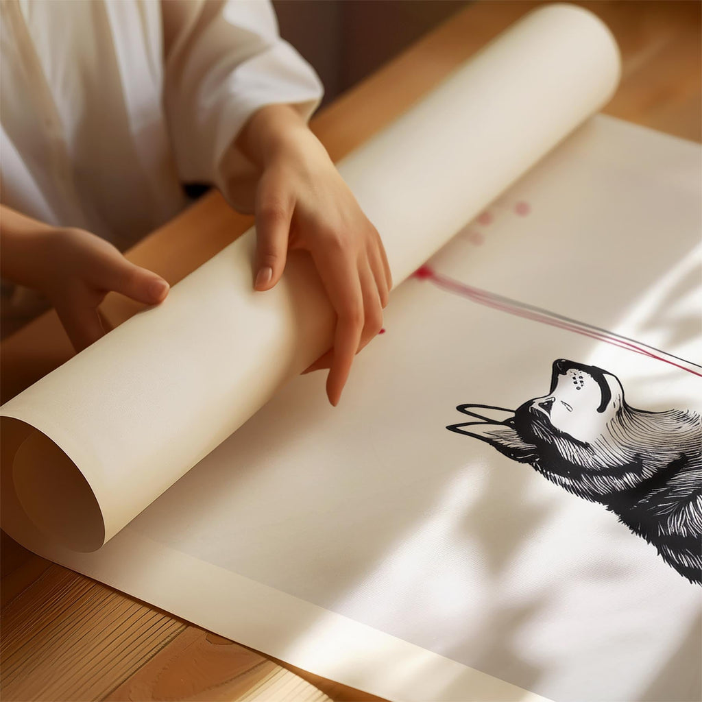 Alaskan Malamute DOGSY Series inspired by the Art of Banksy with text Dogsy image 1