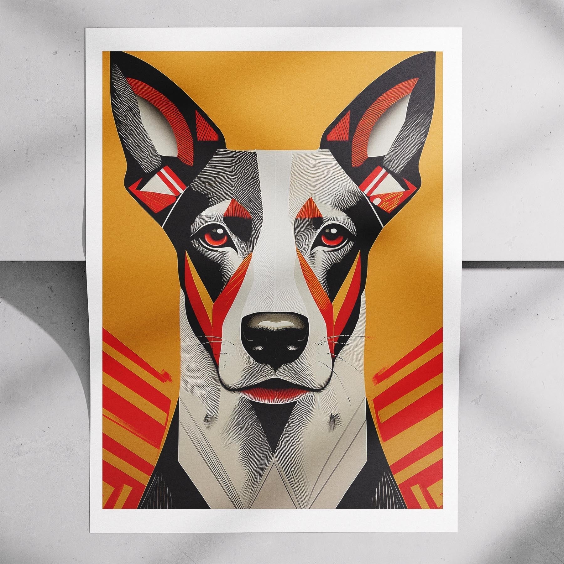 Cattle Dog Geometric Orange Series image 7