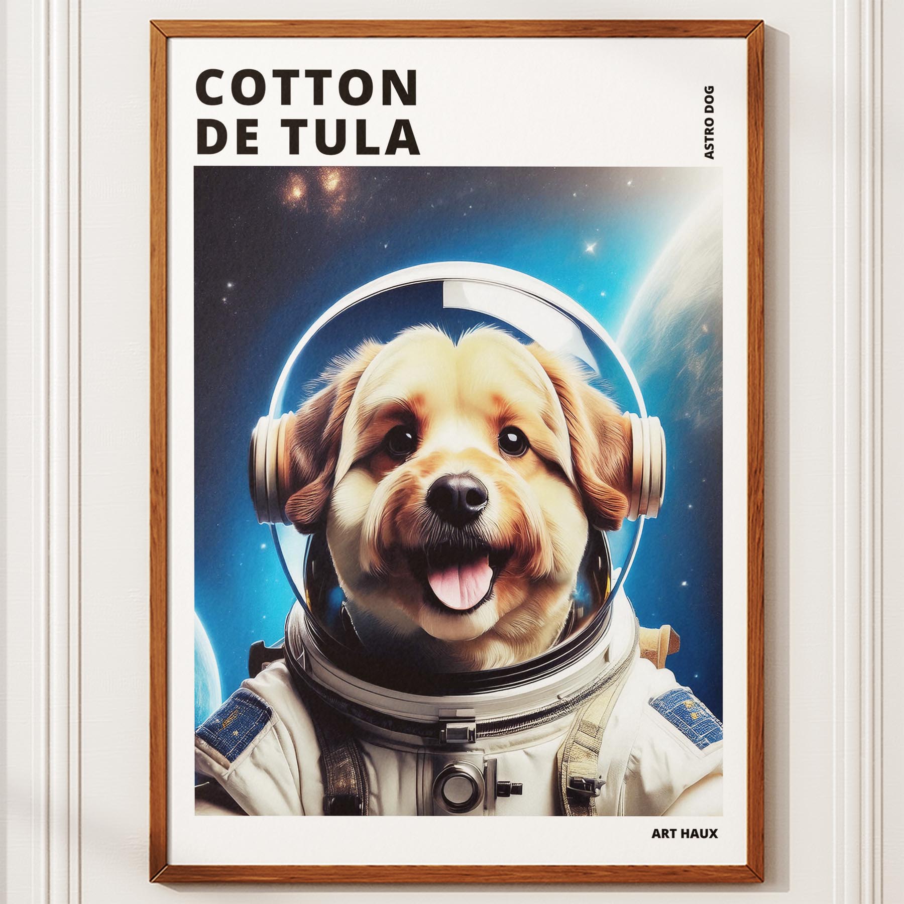 Coton de Tulear Astronaut Dog Series with Text Astro Dog image 10