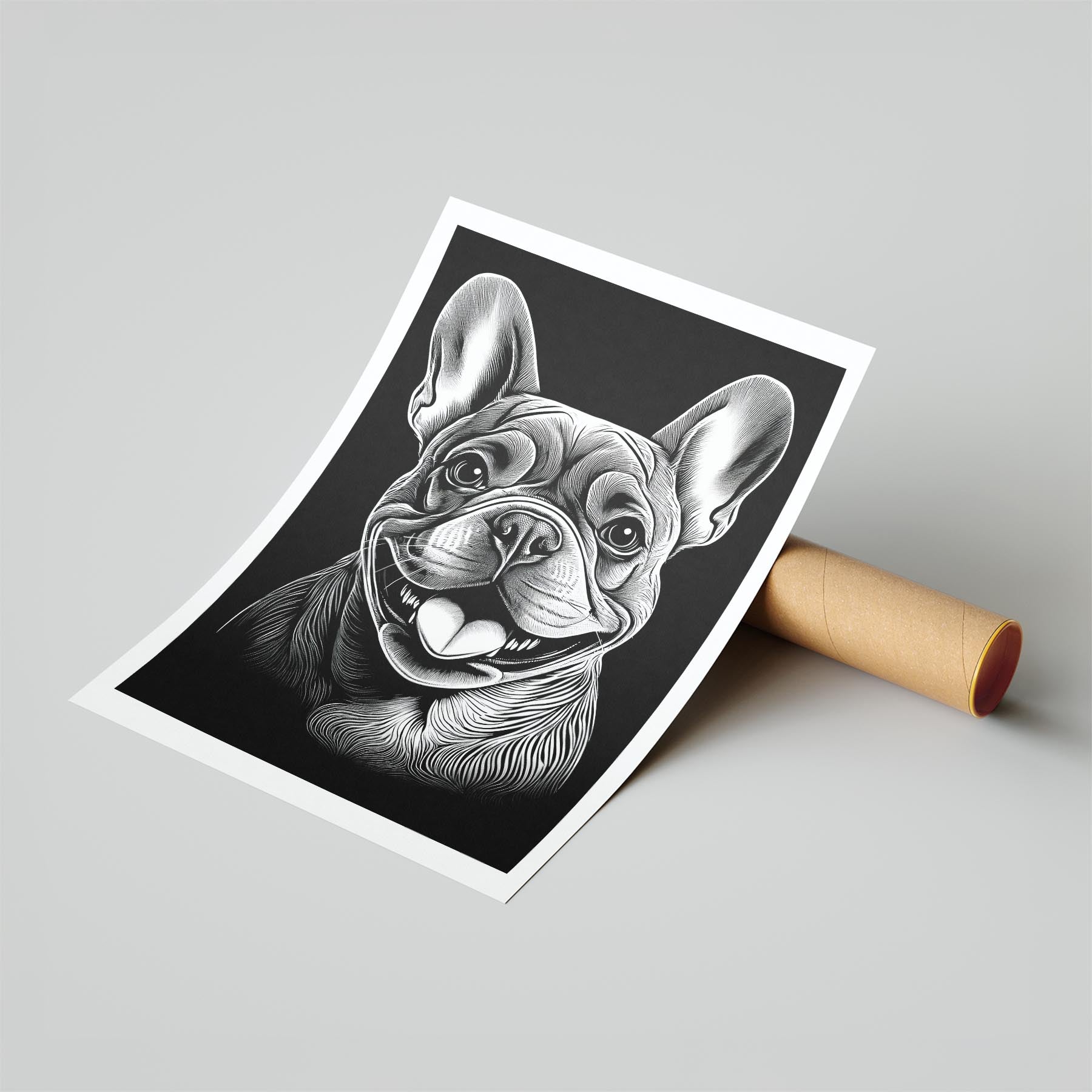 French Bulldog Line Dog Series in Black and White image 6
