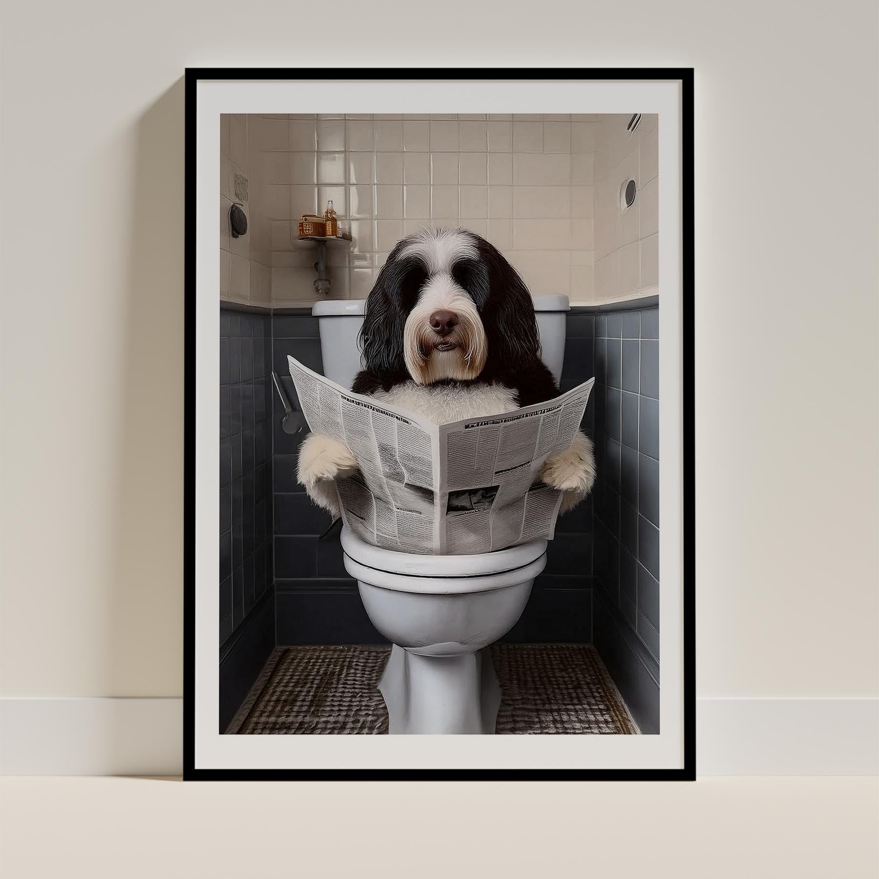 Old English Sheepdog Toilet Humour Dog Series image 0