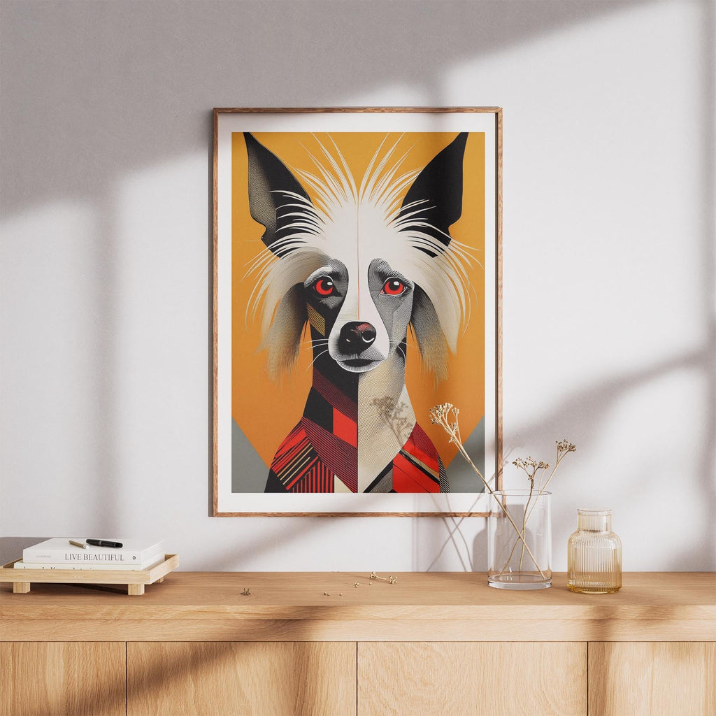 Chinese Crested Geometric Orange Series image 8