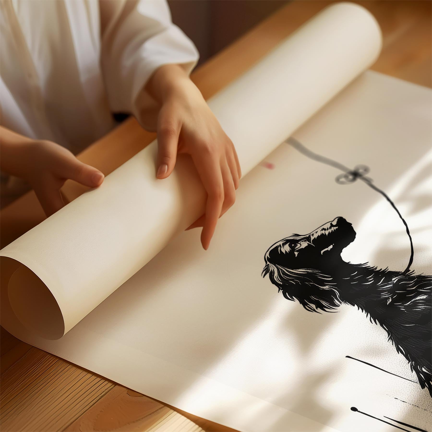 Borzoi DOGSY Series inspired by the Art of Banksy with text Dogsy image 1