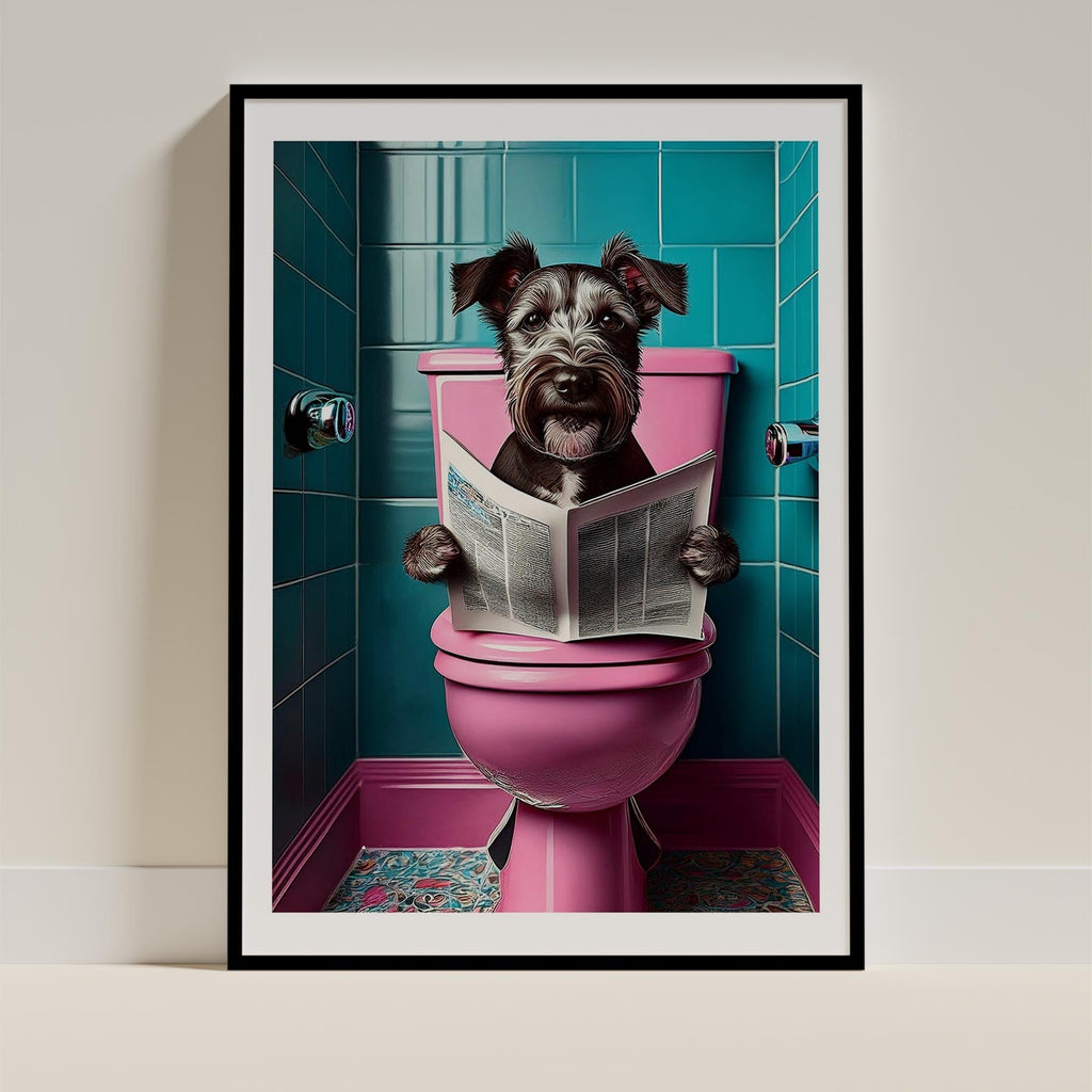 Irish Terrier Toilet Dogs PInk and Turquise image 0