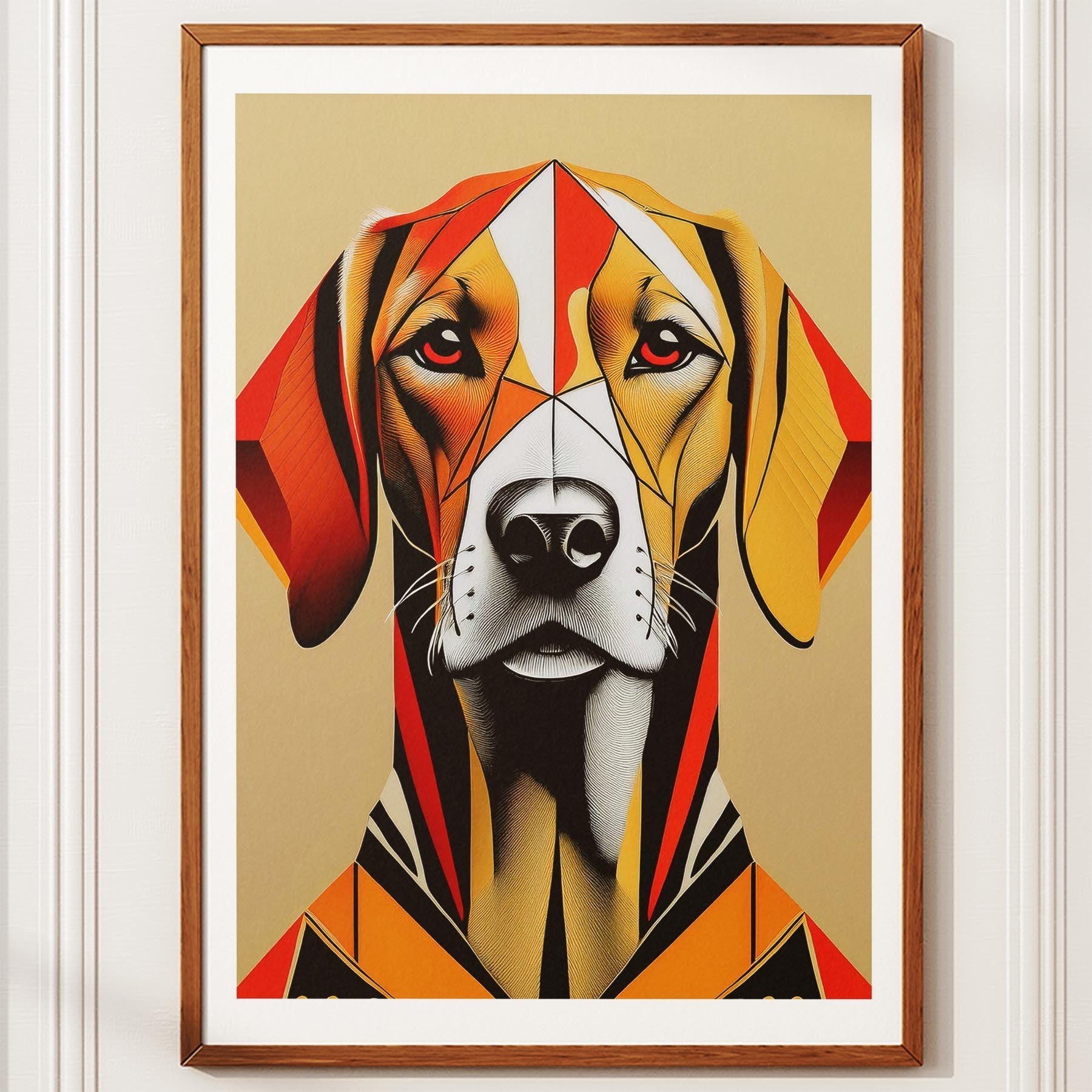 Hungarian Vizsla Geometric Orange Series image 10