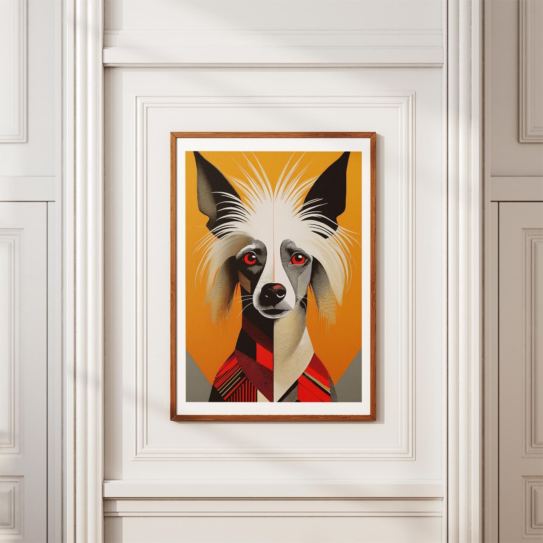 Chinese Crested Geometric Orange Series image 3