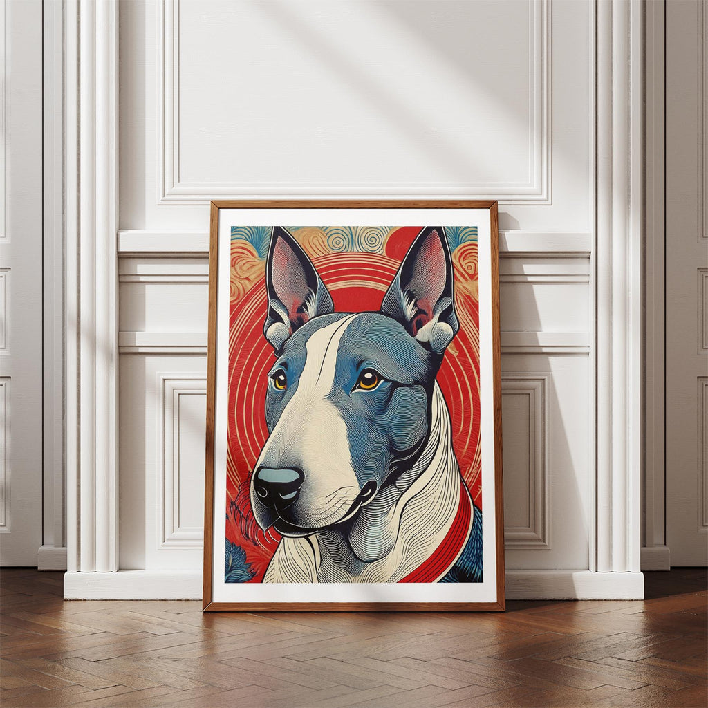 Bull Terrier Hokusai Japanese Inspired Dog Series 4 image 4