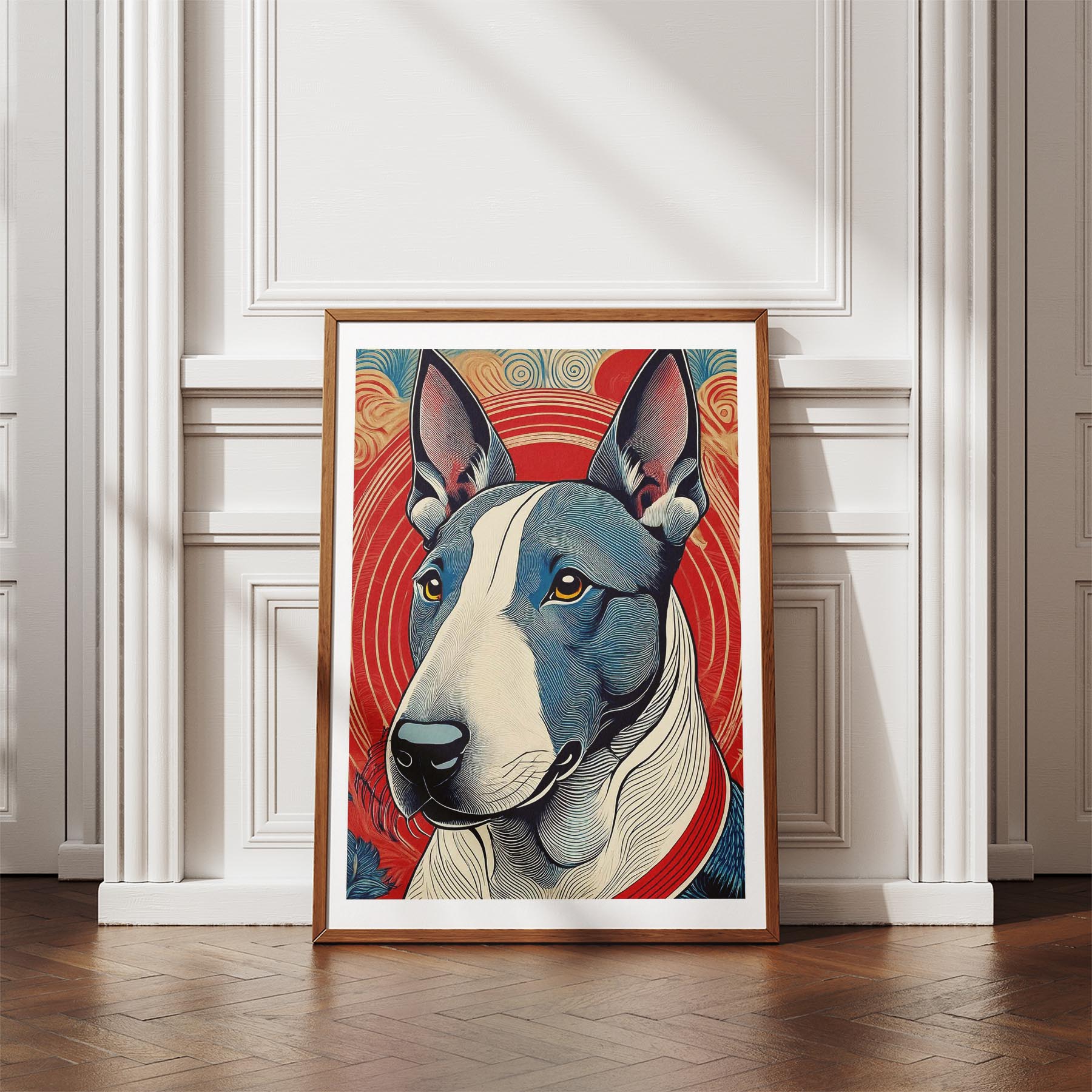 Bull Terrier Hokusai Japanese Inspired Dog Series 4 image 4