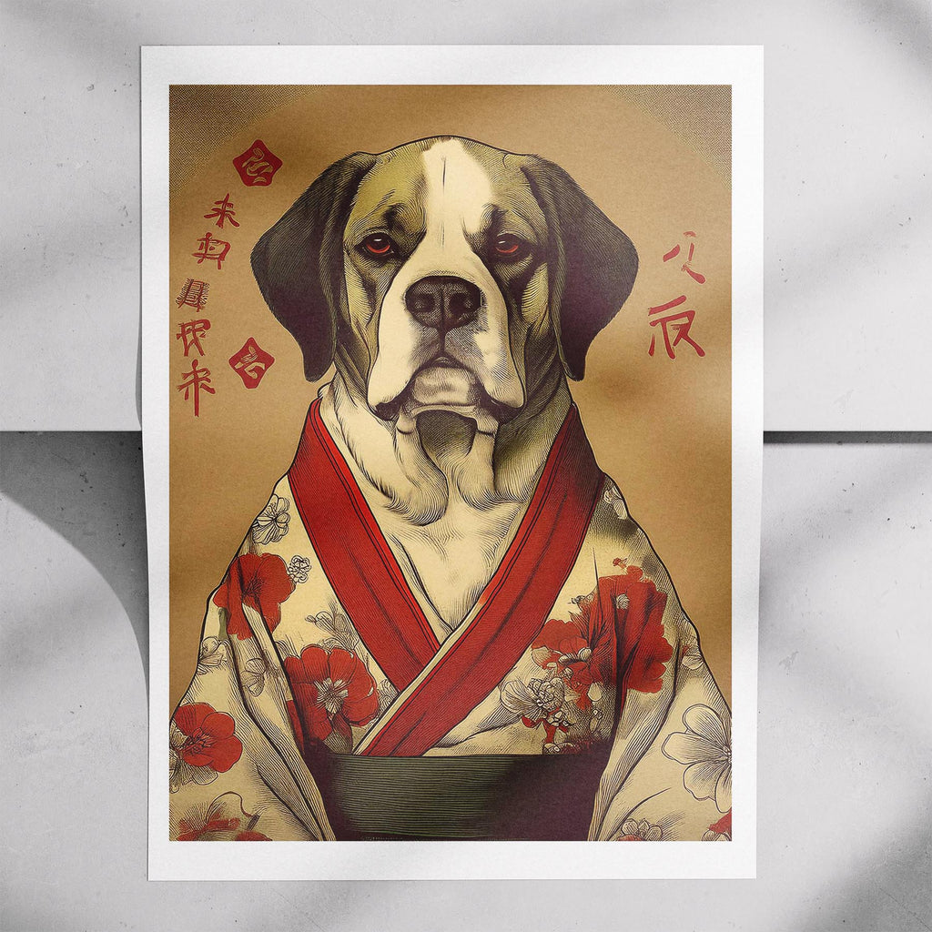 Saint Bernard Japanse Kimono Dog Series image 7