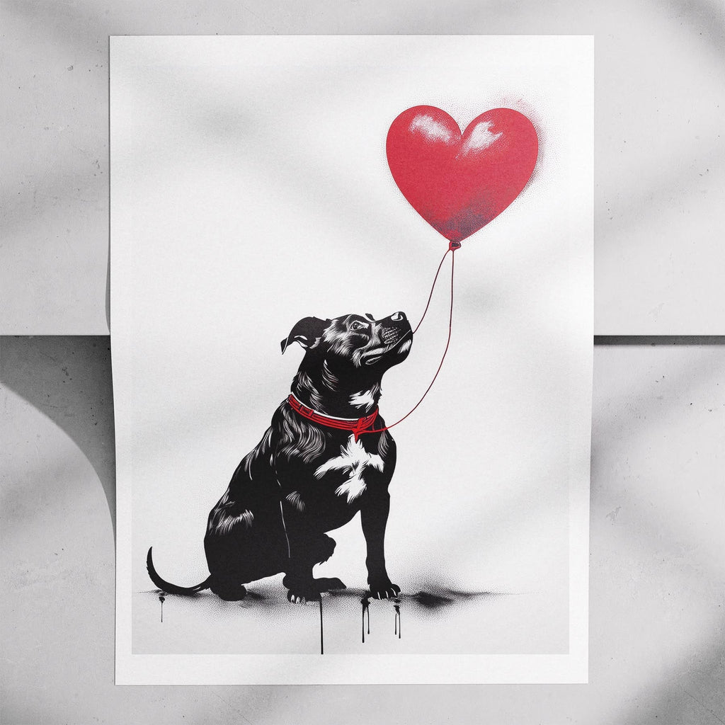 Staffordshire Bull Terrier DOGSY Series inspired by the Art of Banksy image 6