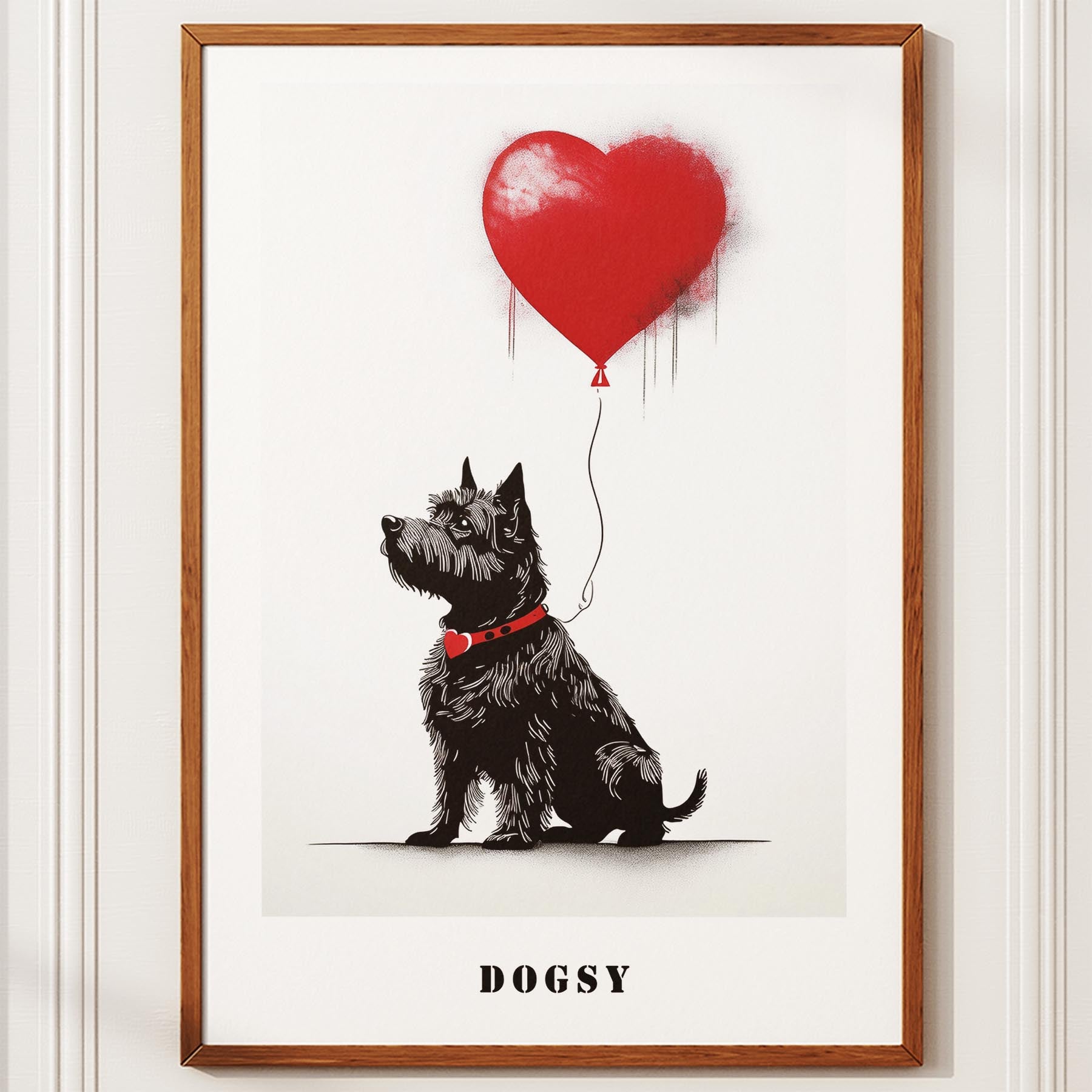 Australian Terrier DOGSY Series inspired by the Art of Banksy with text Dogsy image 10