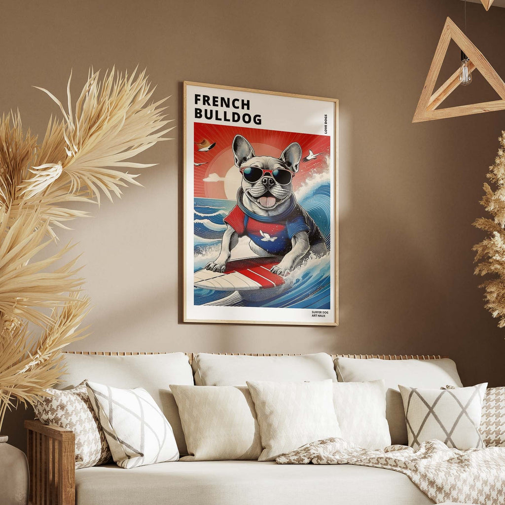 French Bulldog Hokosai Surfer Dogs 1 image 5
