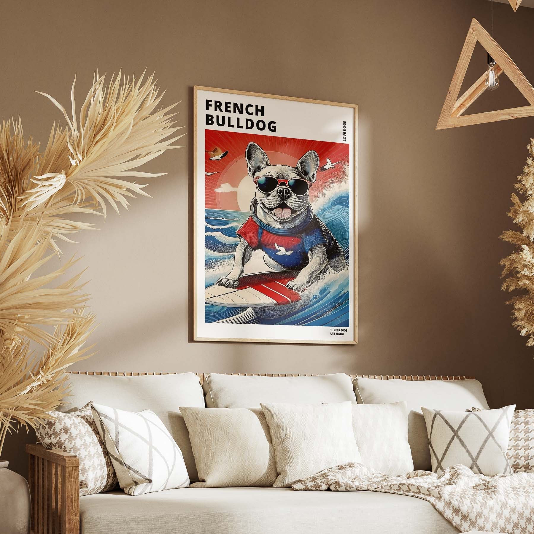 French Bulldog Hokosai Surfer Dogs 1 image 5