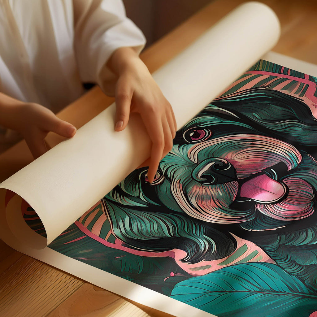 Schnoodle Flowery Dog image 1