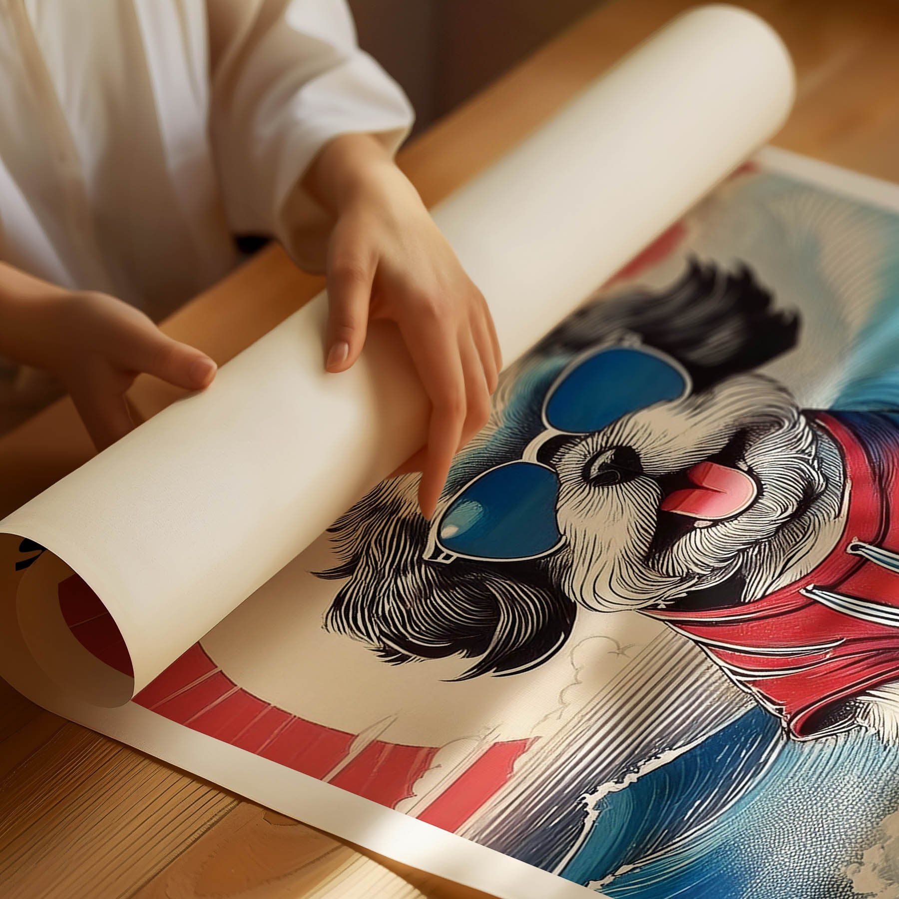 Shih Tzu Hokosai Surfer Dogs 1 image 3