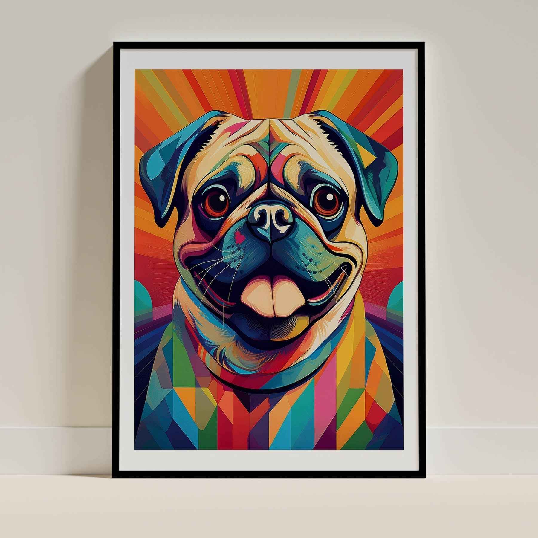 Pug Dog Art Print Unframed Vol 2 | 8 Unique Designs | Wall Art Gift for Dog Lovers - Image 7 | Dogsy & Co