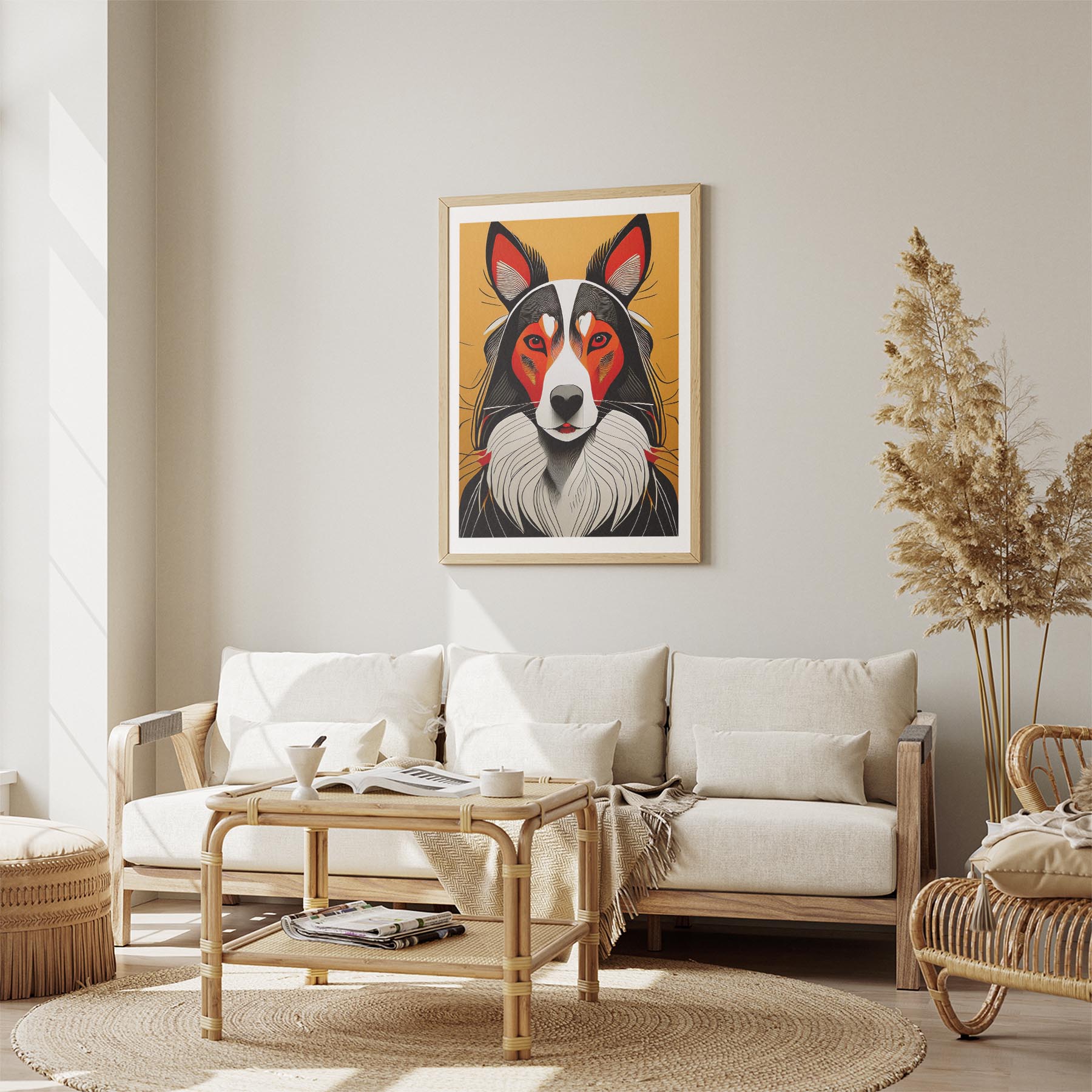 Rough Smooth Collie Geometric Orange Series image 2