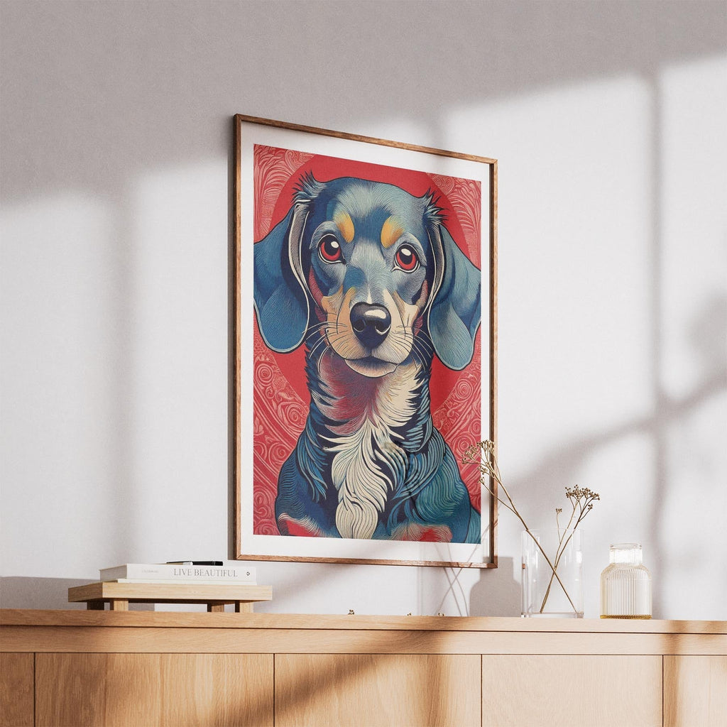Dachshund Hokusai Japanese Inspired Dog Series image 5