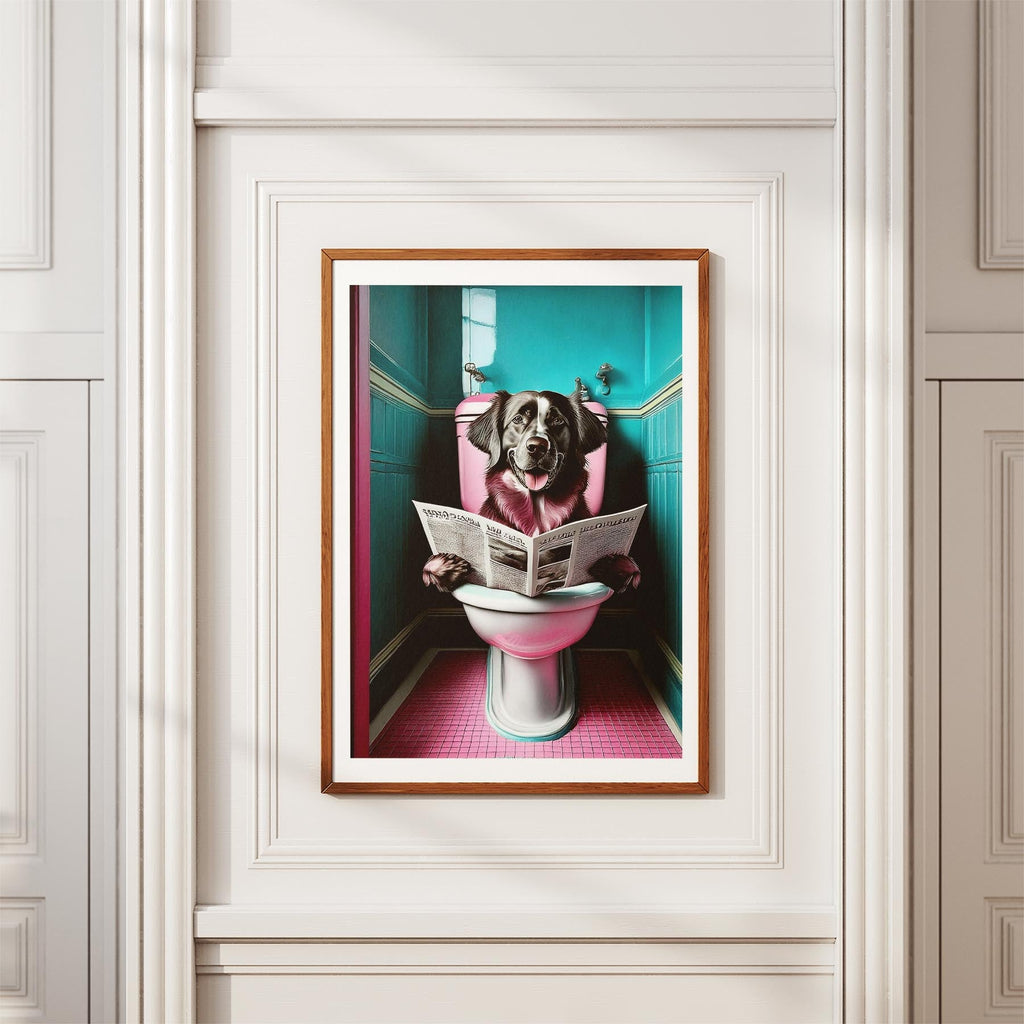 Golden Retriever Toilet Dogs PInk and Turquise image 3