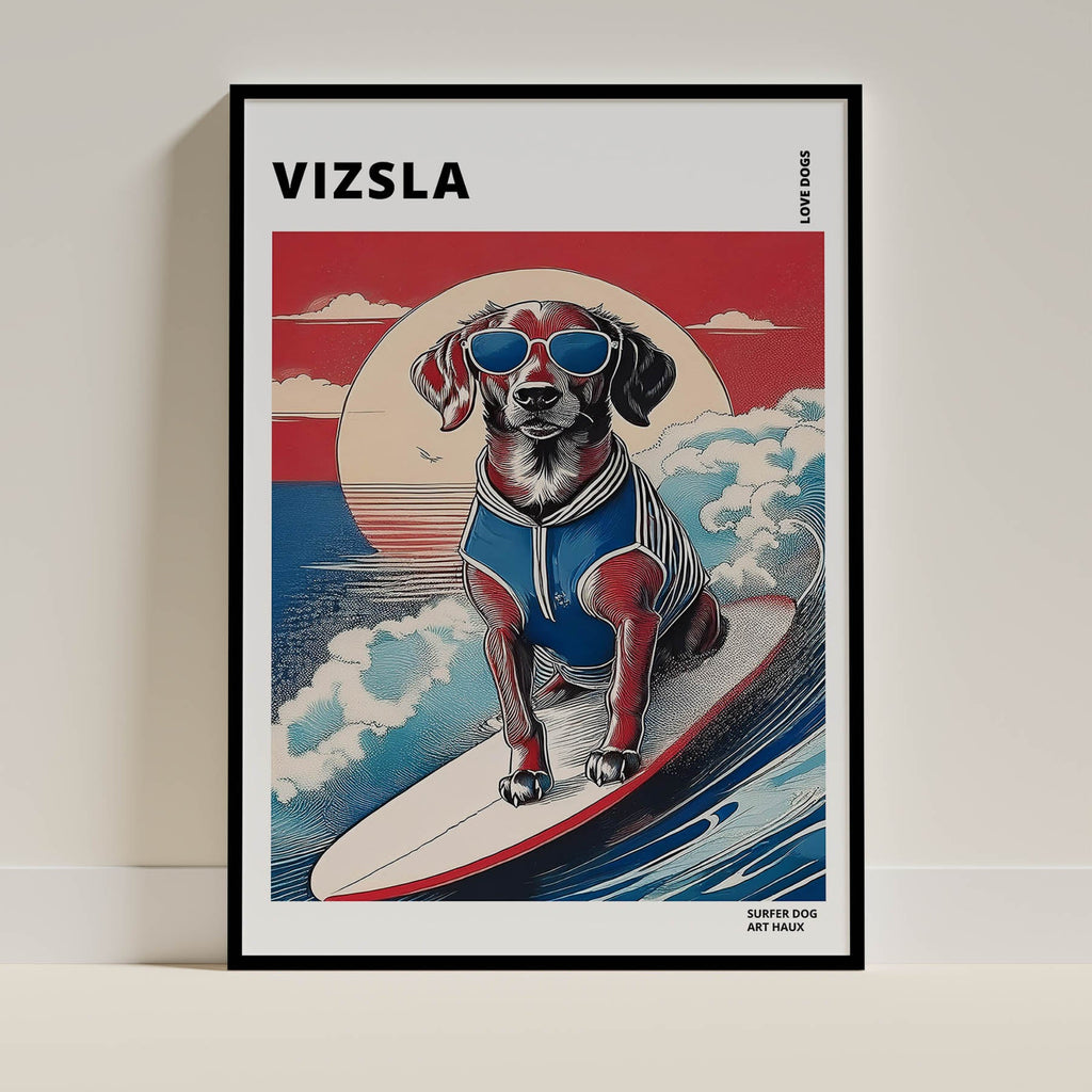 Vizsla Hokosai Surfer Dogs 1 image 0