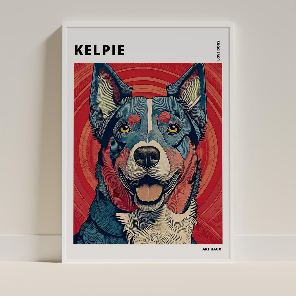 Kelpie Hokusai Japanese Inspired Dog Series with Text image 8
