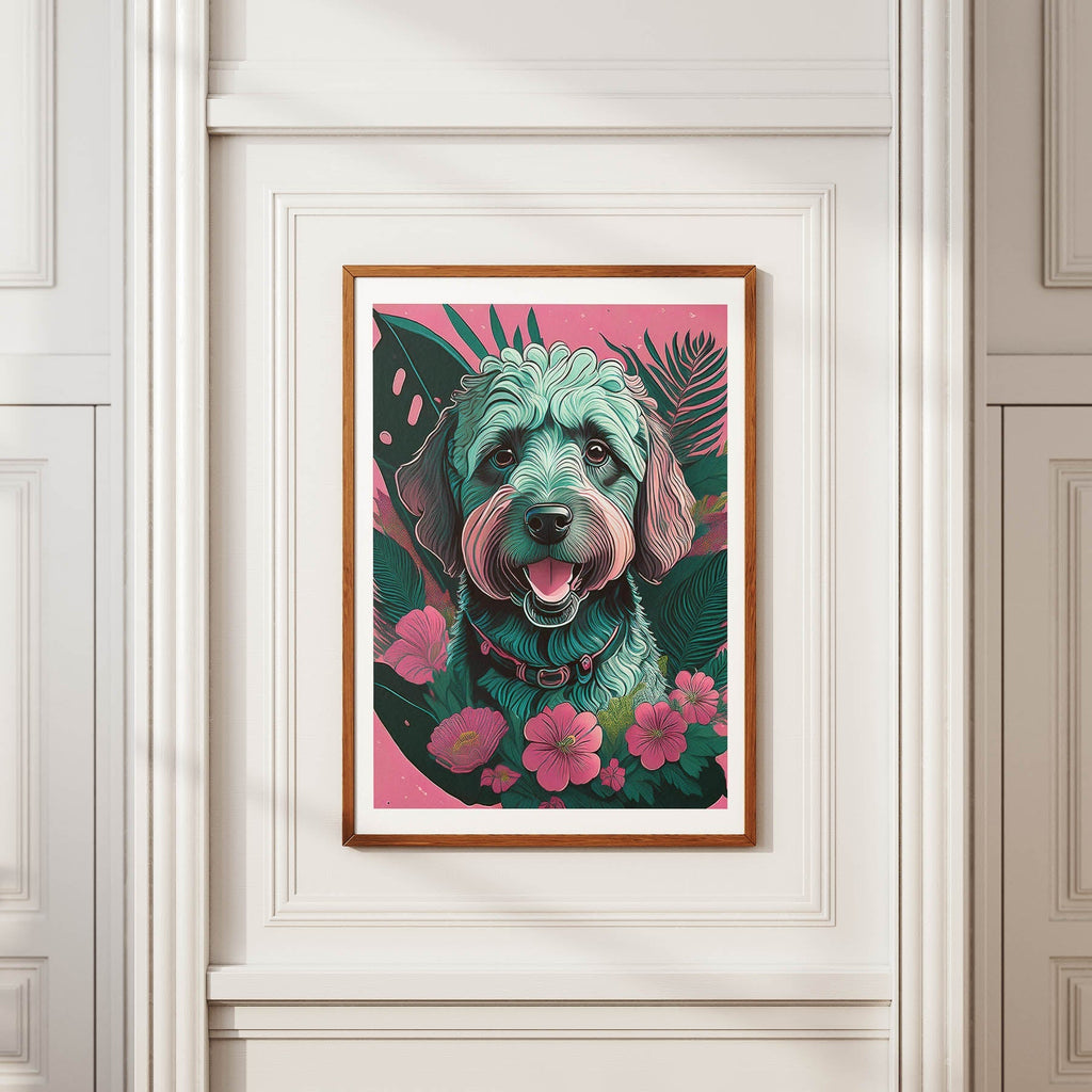 Groodle 2 Flowery Dog image 3