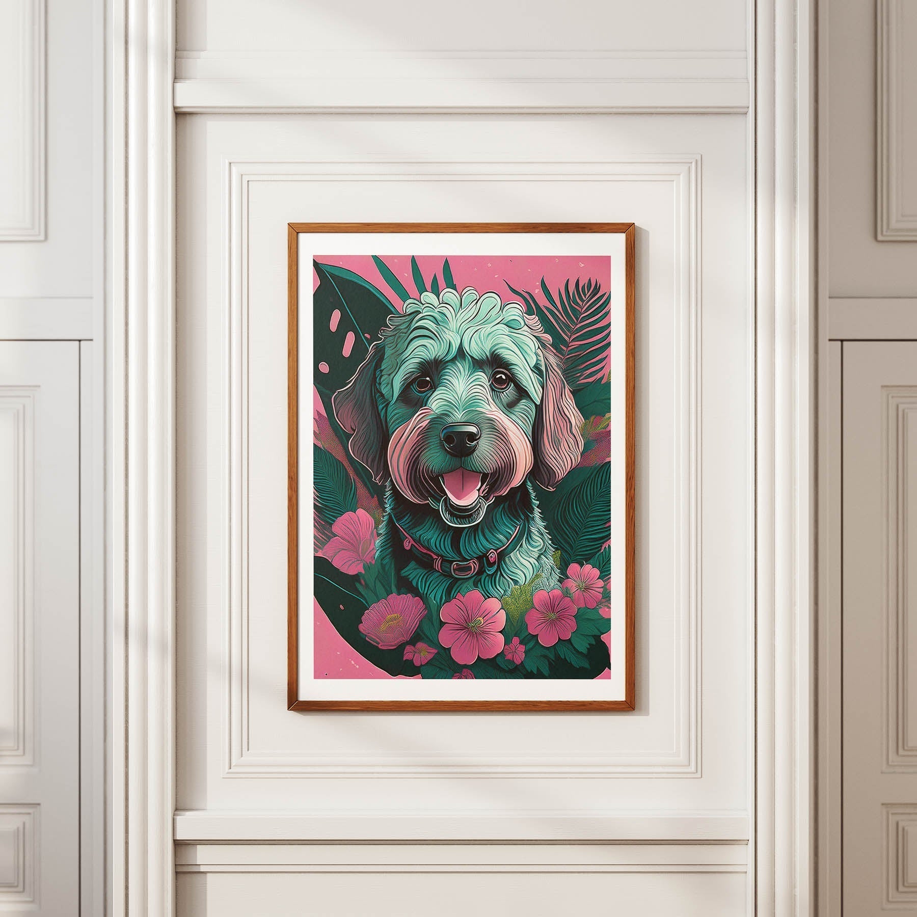 Groodle 2 Flowery Dog image 3