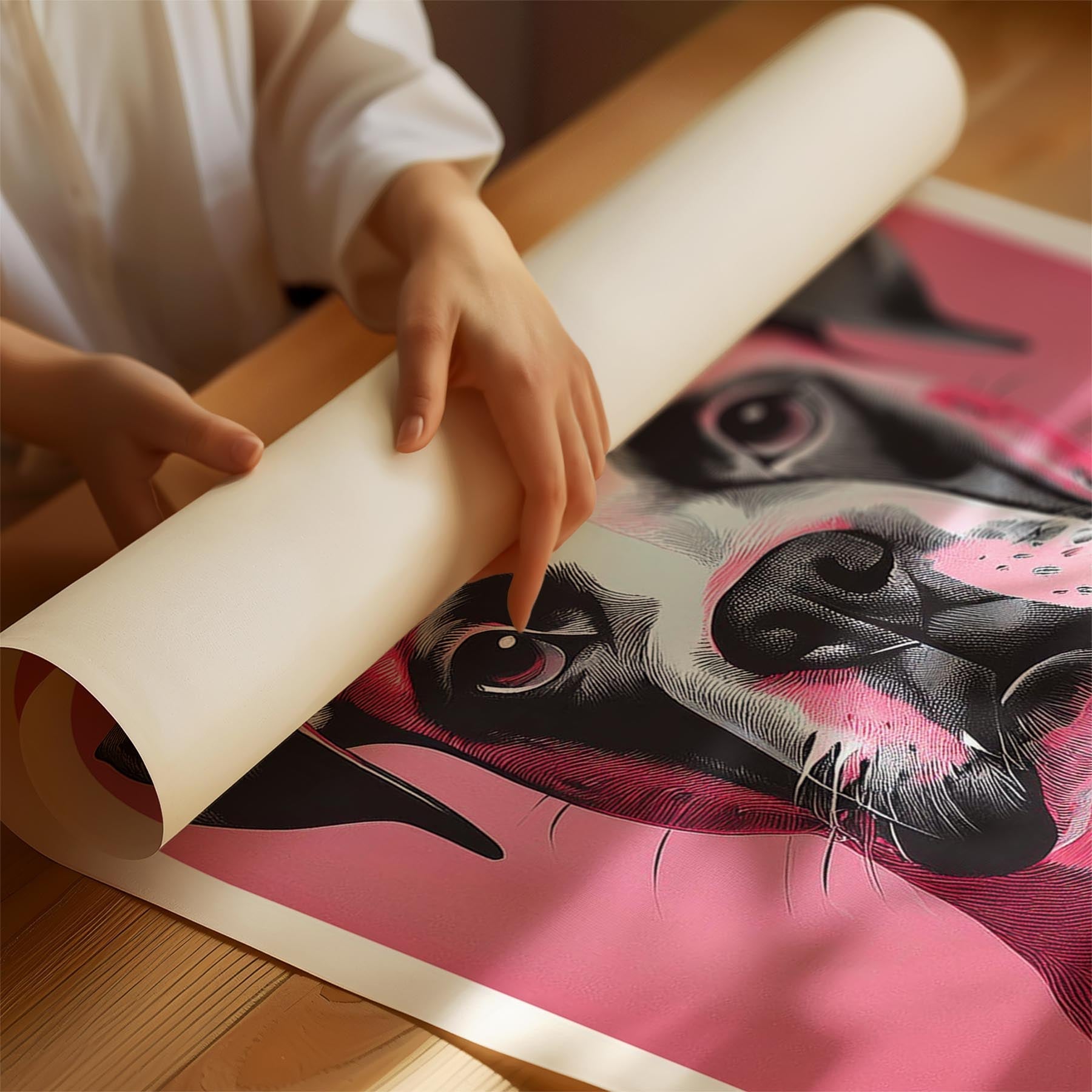 Boxer Pink and Black Dog Series 1 image 1