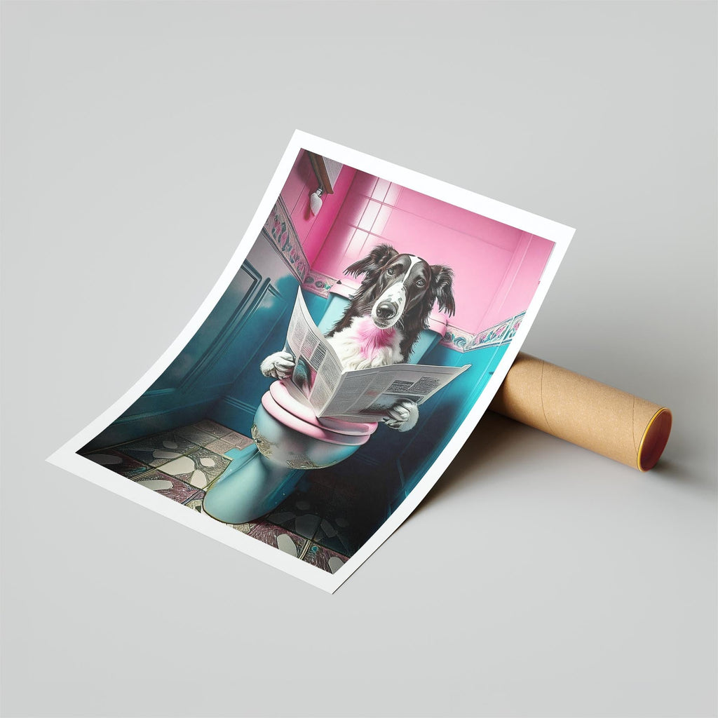 Borzoi Toilet Dogs PInk and Turquise image 6