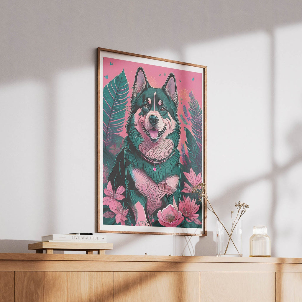 Alaskan Malamute Flowery Dog image 6