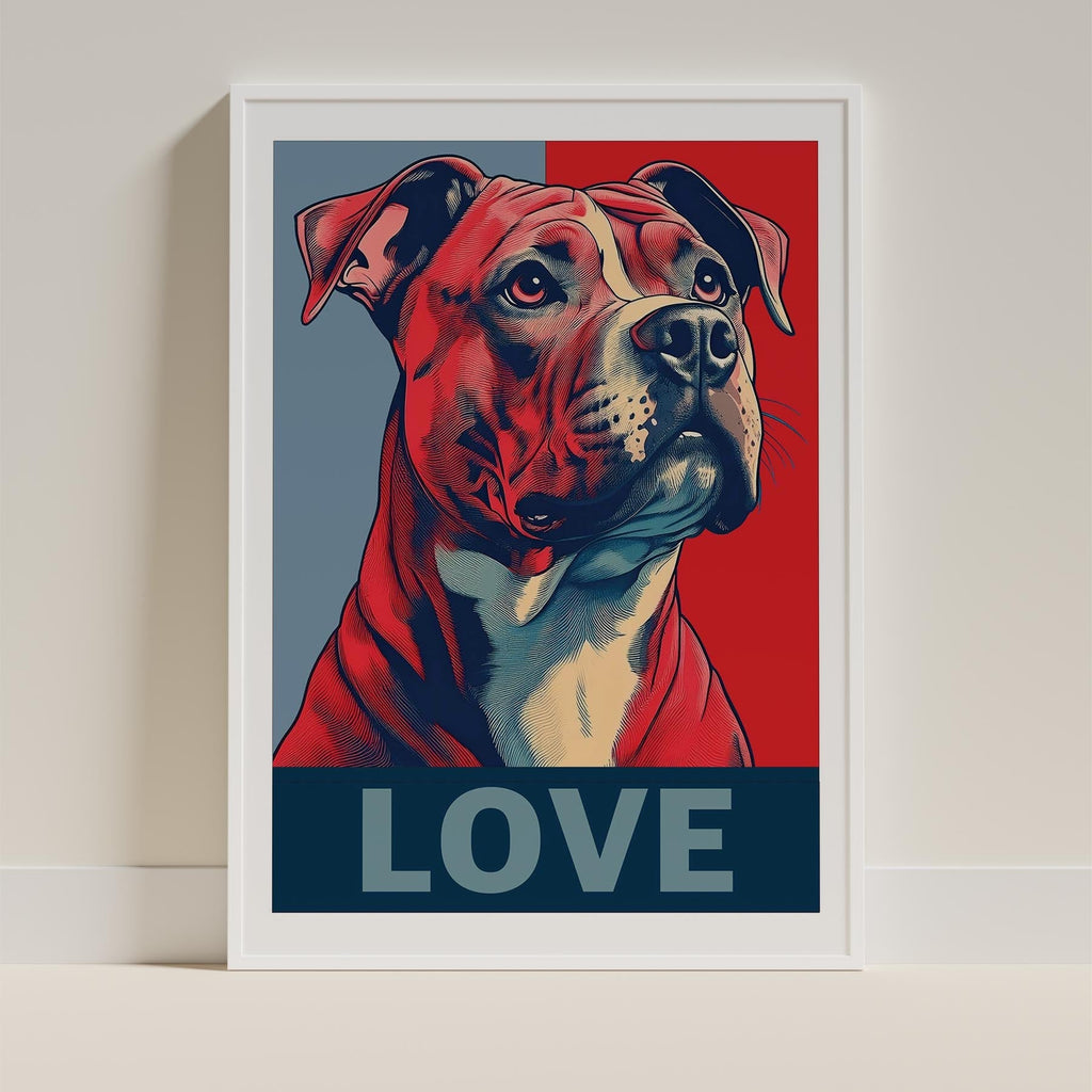 American Pitbull Terrier LOVE Series Inspired by the Obama Poster image 9