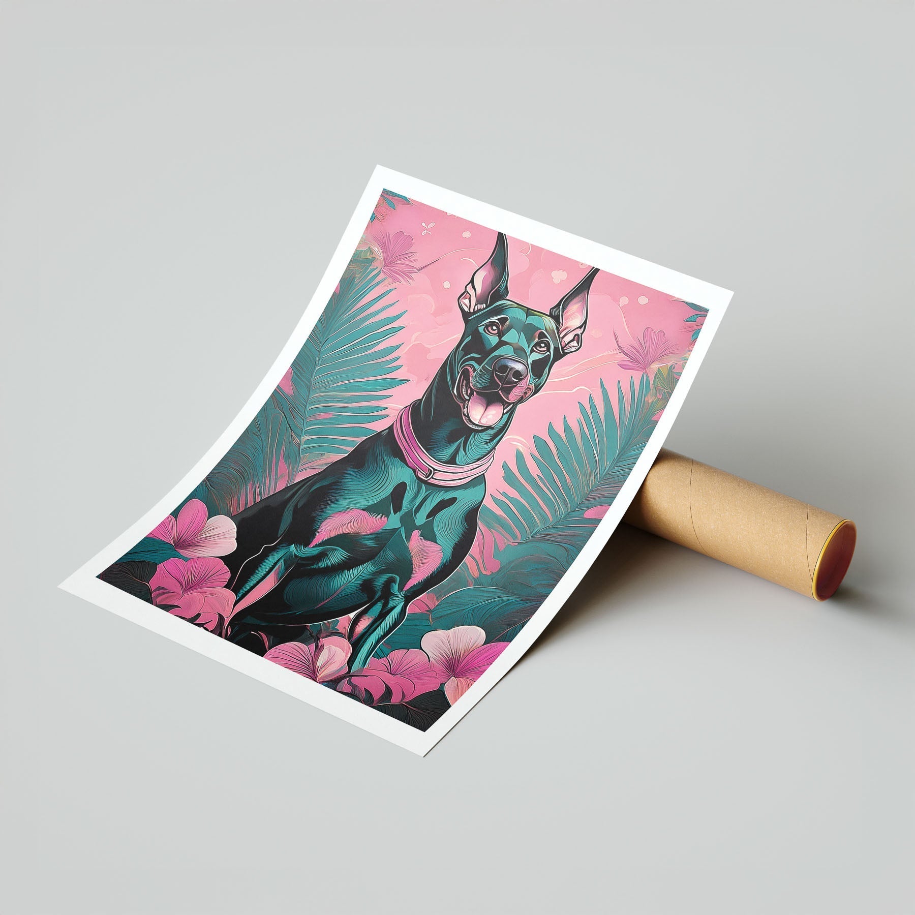 Doberman Flowery Dog image 7