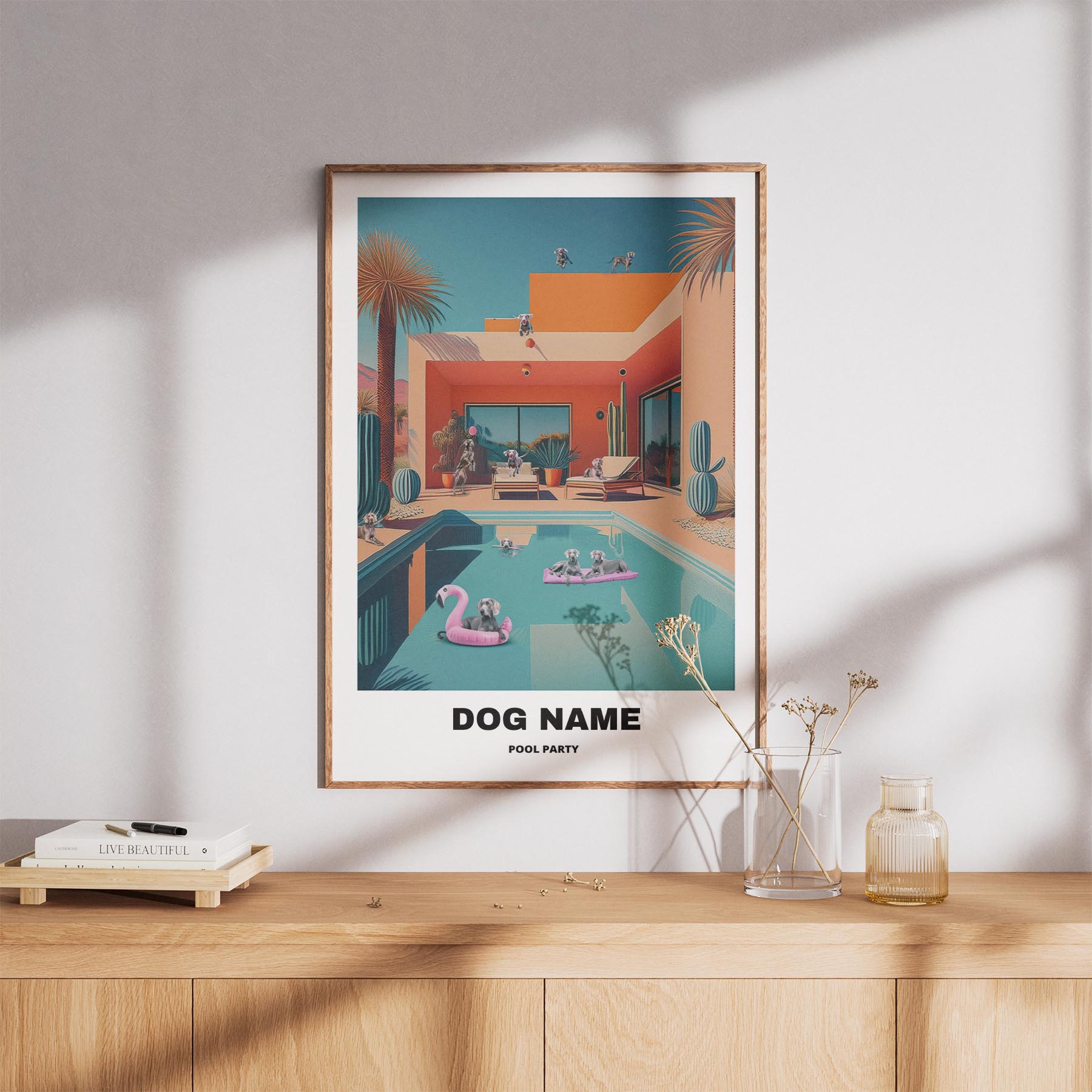 Weimaraner Custom Pool Party WITH TEXT image 8