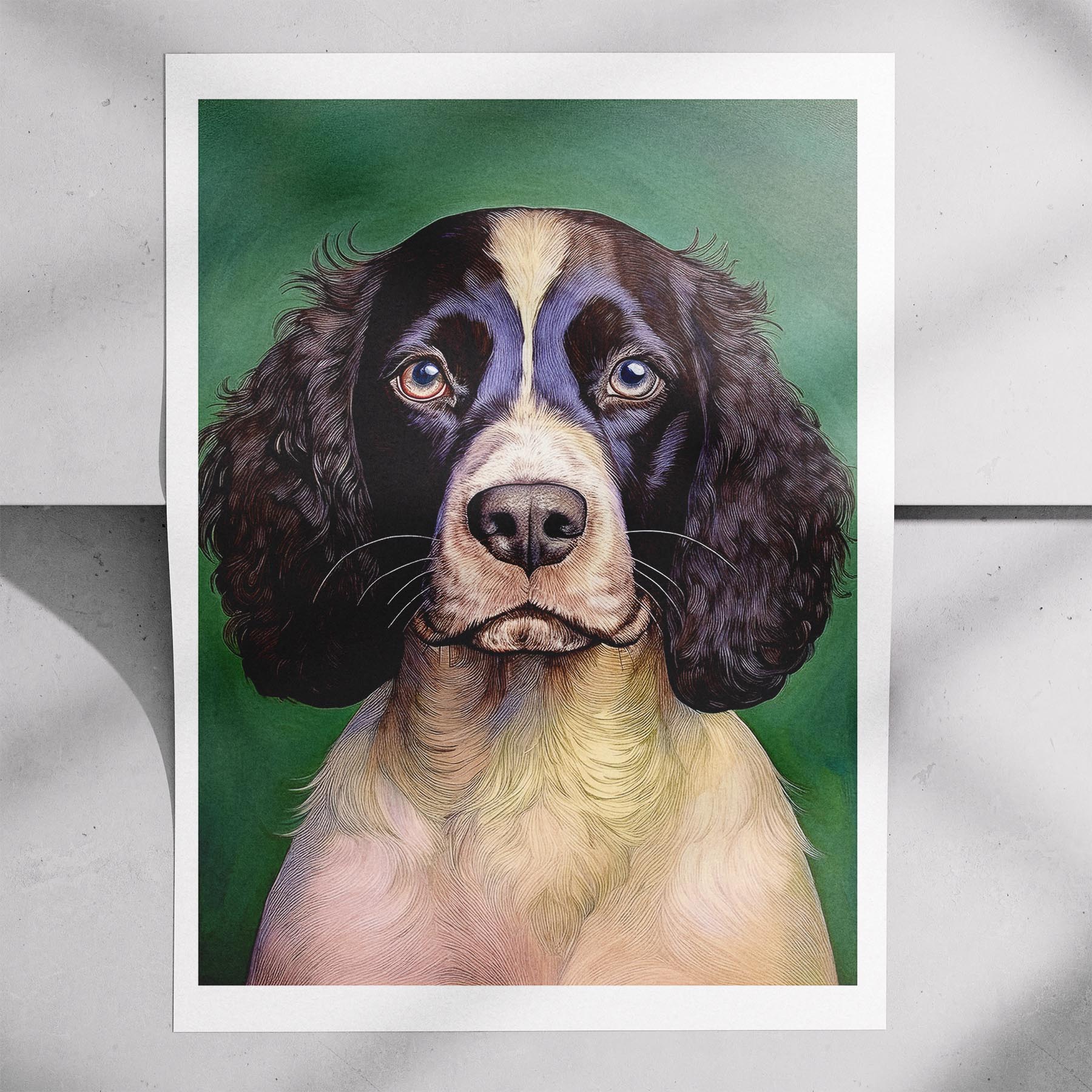 English Springer Spaniel Green Painted Series image 7