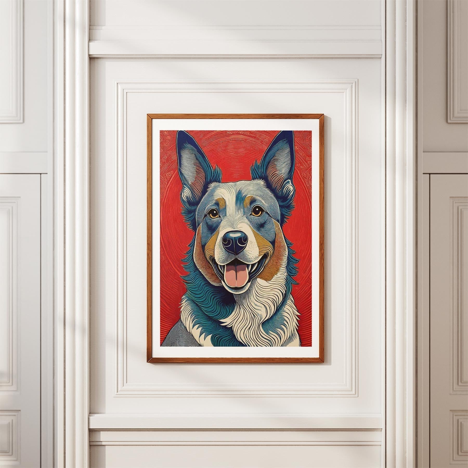Cattle Dog Hokusai Japanese Inspired Dog Series image 3