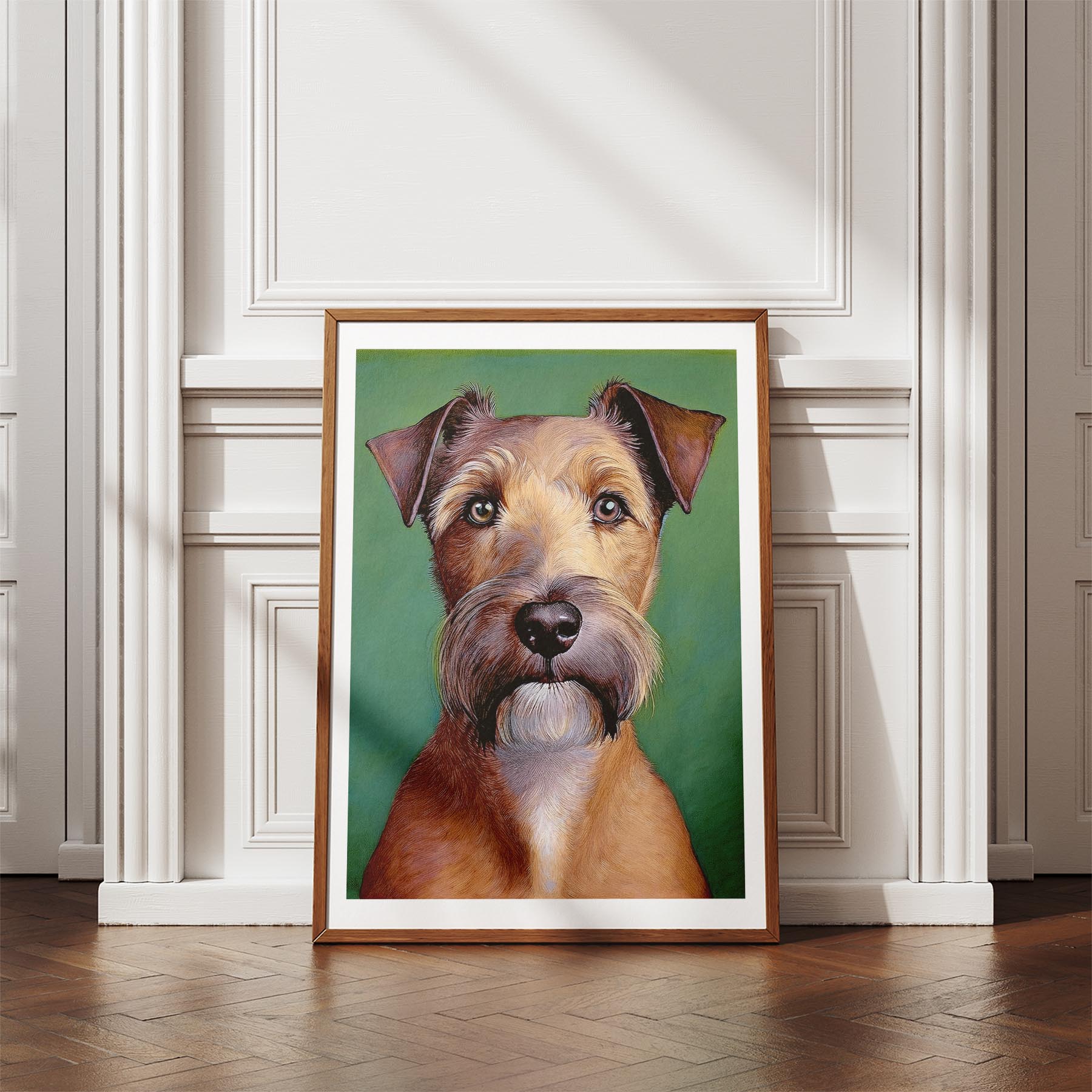 Irish Terrier Green Painted Series image 4