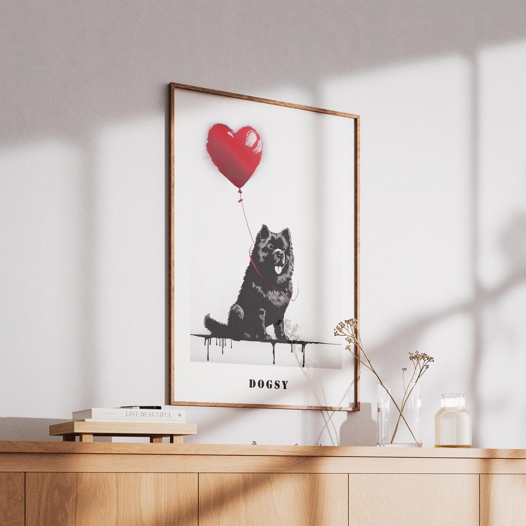 Chow Chow DOGSY Series inspired by the Art of Banksy with text Dogsy image 5