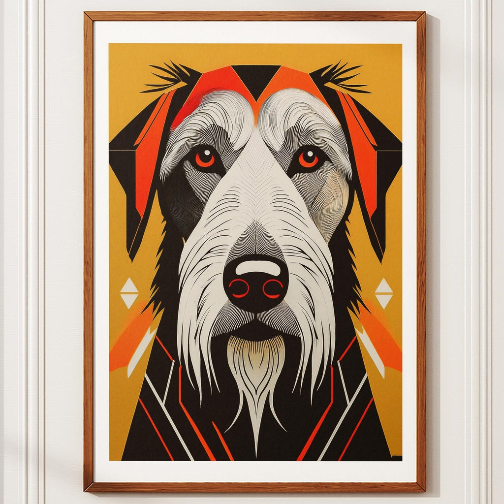 Irish Wolfhound Geometric Orange Series image 10